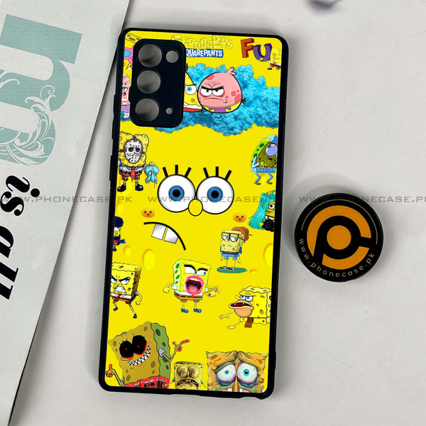 Samsung Galaxy Note 20 - Cute Emoji - Premium Printed Glass soft Bumper Shock Proof Case