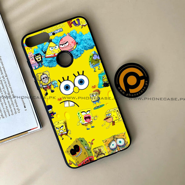 HUAWEI Y7 PRIME (2018) - Cute Emoji - Premium Printed Glass soft Bumper Shock Proof Case