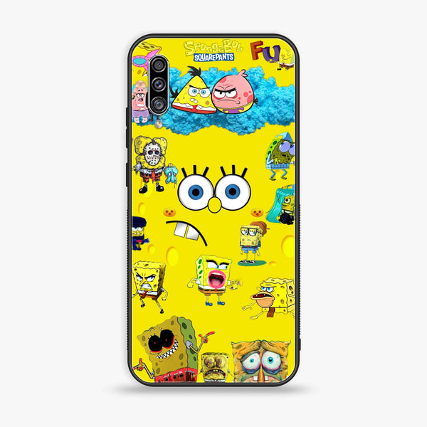 Galaxy A50 - Cute Emoji - Premium Printed Glass soft Bumper shock Proof Case