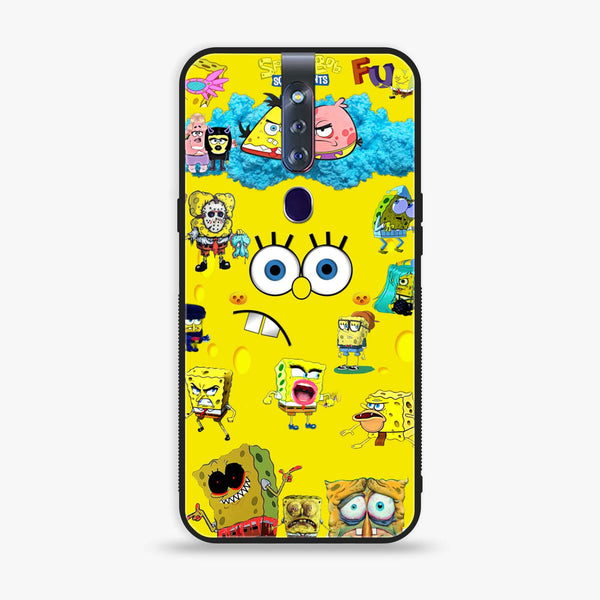 Oppo F11 Pro - Cute Emoji - Premium Printed Glass soft Bumper shock Proof Case