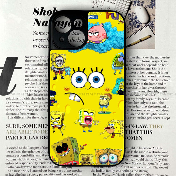 iPhone 13 Mini - Cute Emoji - Premium Metal Printed soft Bumper shock Proof Case CS-48401