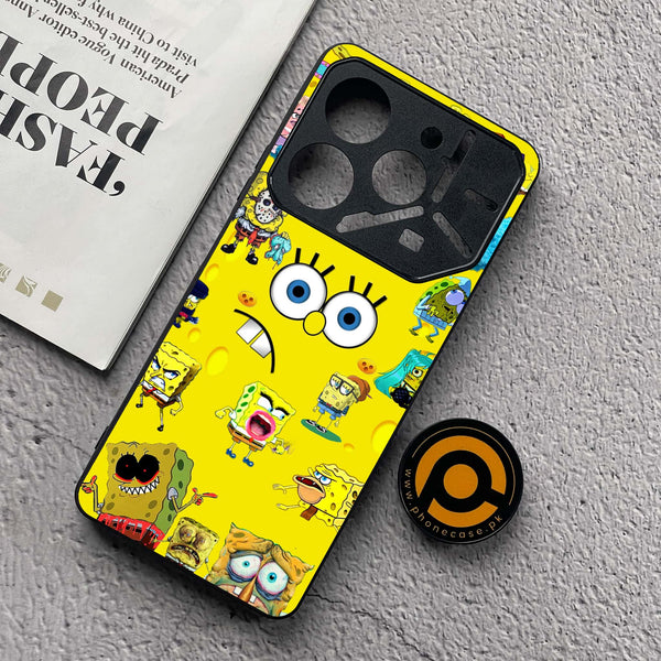 Tecno Pova 6 Neo - Cute Emoji - Premium Metal  Printed soft Bumper shock Proof Case