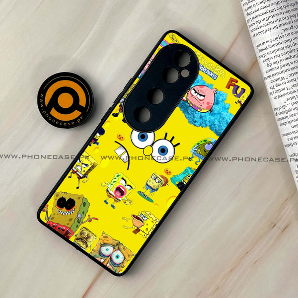 Vivo V40 - Cute Emoji - Premium Printed Glass soft Bumper shock Proof Case