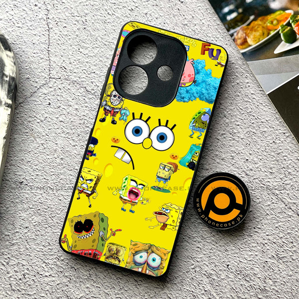 Oppo A3x - Cute Emoji - Premium Printed Glass soft Bumper shock Proof Case