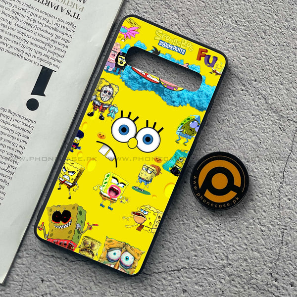 Samsung Galaxy S10 5G - Cute Emoji - Premium Printed Glass soft Bumper Shock Proof Case