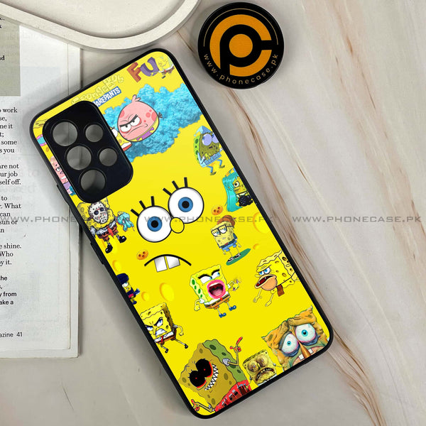 Samsung Galaxy A13 - Cute Emoji - Premium Printed Glass soft Bumper Shock Proof Case CS-46167