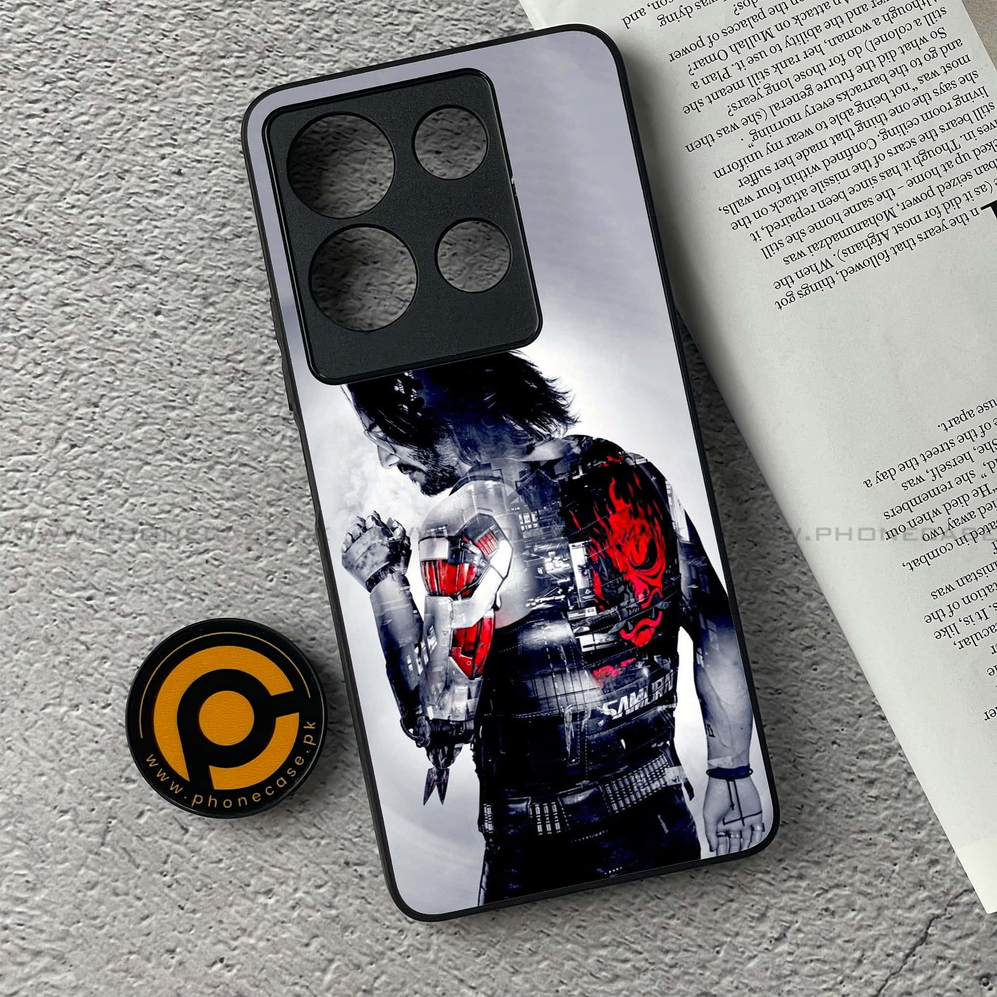 Infinix Note 30 - Cybernetic Warrior Series - Premium Printed Glass soft Bumper shock Proof Case