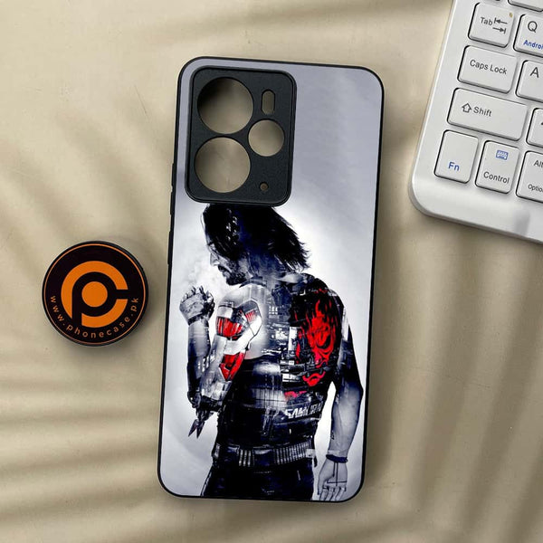 Realme 14 5G - Cybernetic Warrior Series - Premium Metal Printed soft Bumper Shock Proof Case