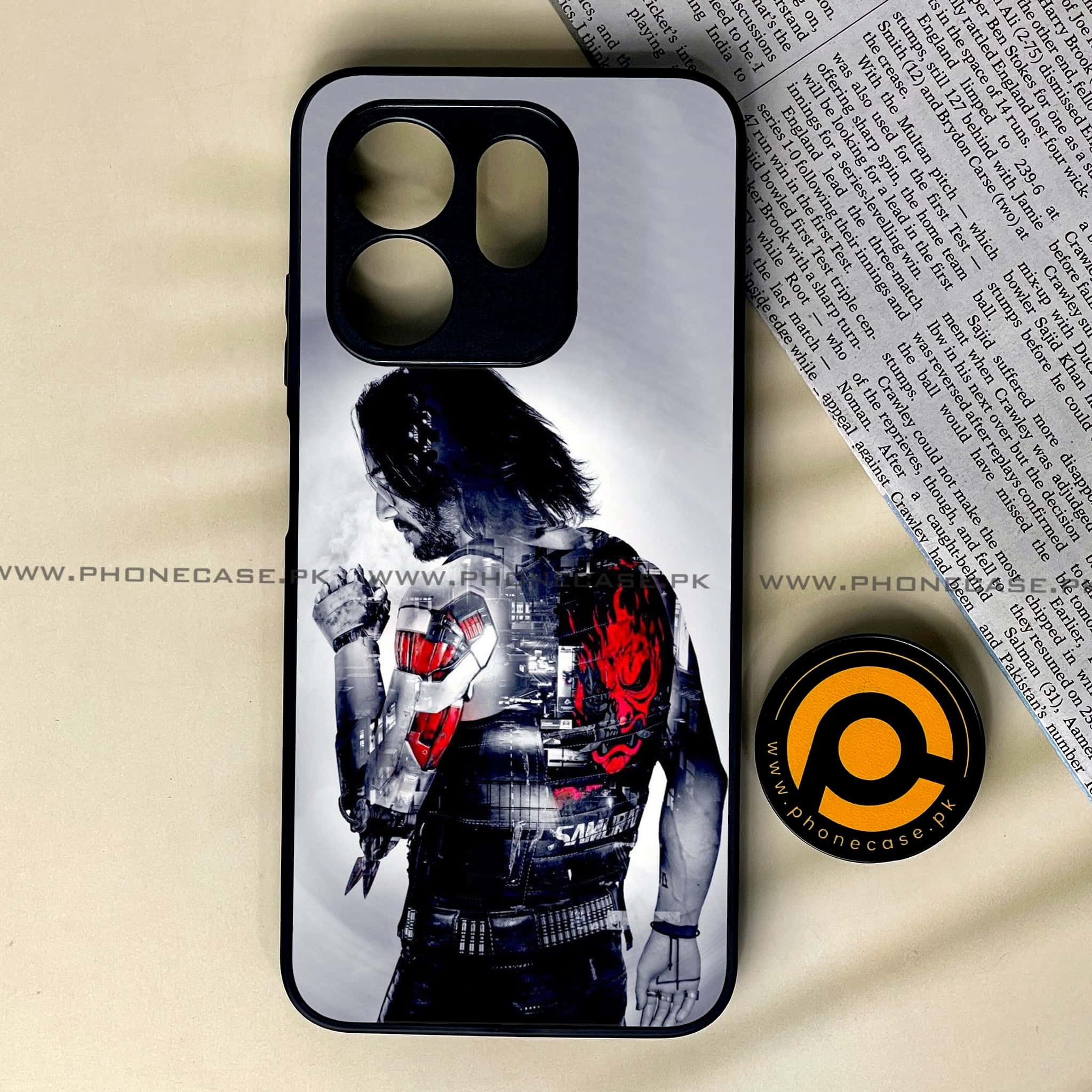 Infinix Smart 9 HD - Cybernetic Warrior Series - Premium Metal Printed soft Bumper shock Proof Case