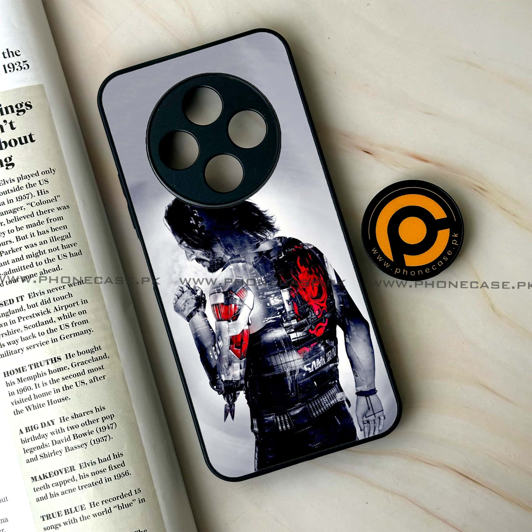 Tecno Spark 30C - Cybernetic Warrior Series - Premium Printed Glass soft Bumper shock Proof Case