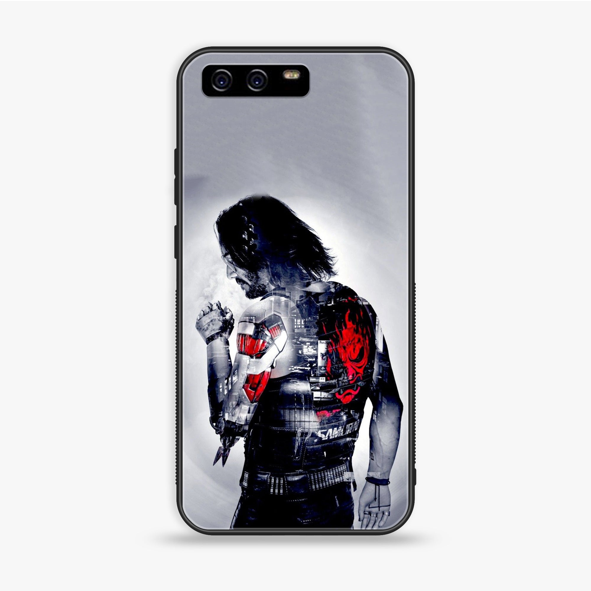 Huawei P10 Plus - Cybernetic Warrior Series - Premium Printed Glass soft Bumper shock Proof Case