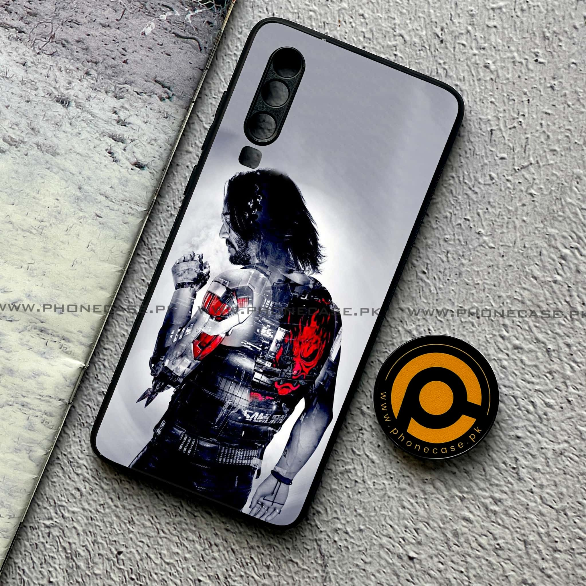 Huawei P30 - Cybernetic Warrior Series - Premium Printed Glass soft Bumper shock Proof Case