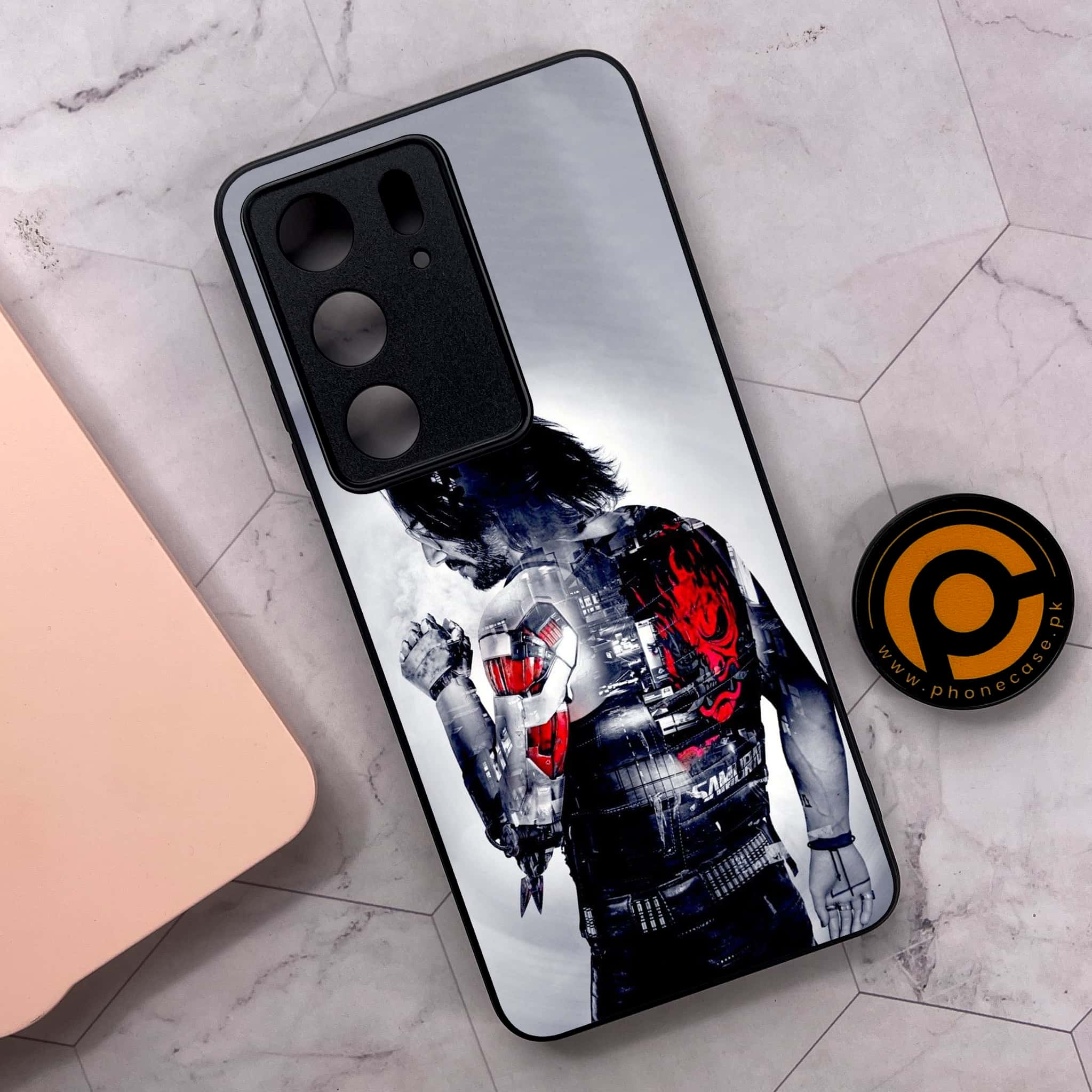 Realme C75x 4G - Cybernetic Warrior Series - Premium Metal Printed soft Bumper shock Proof Case