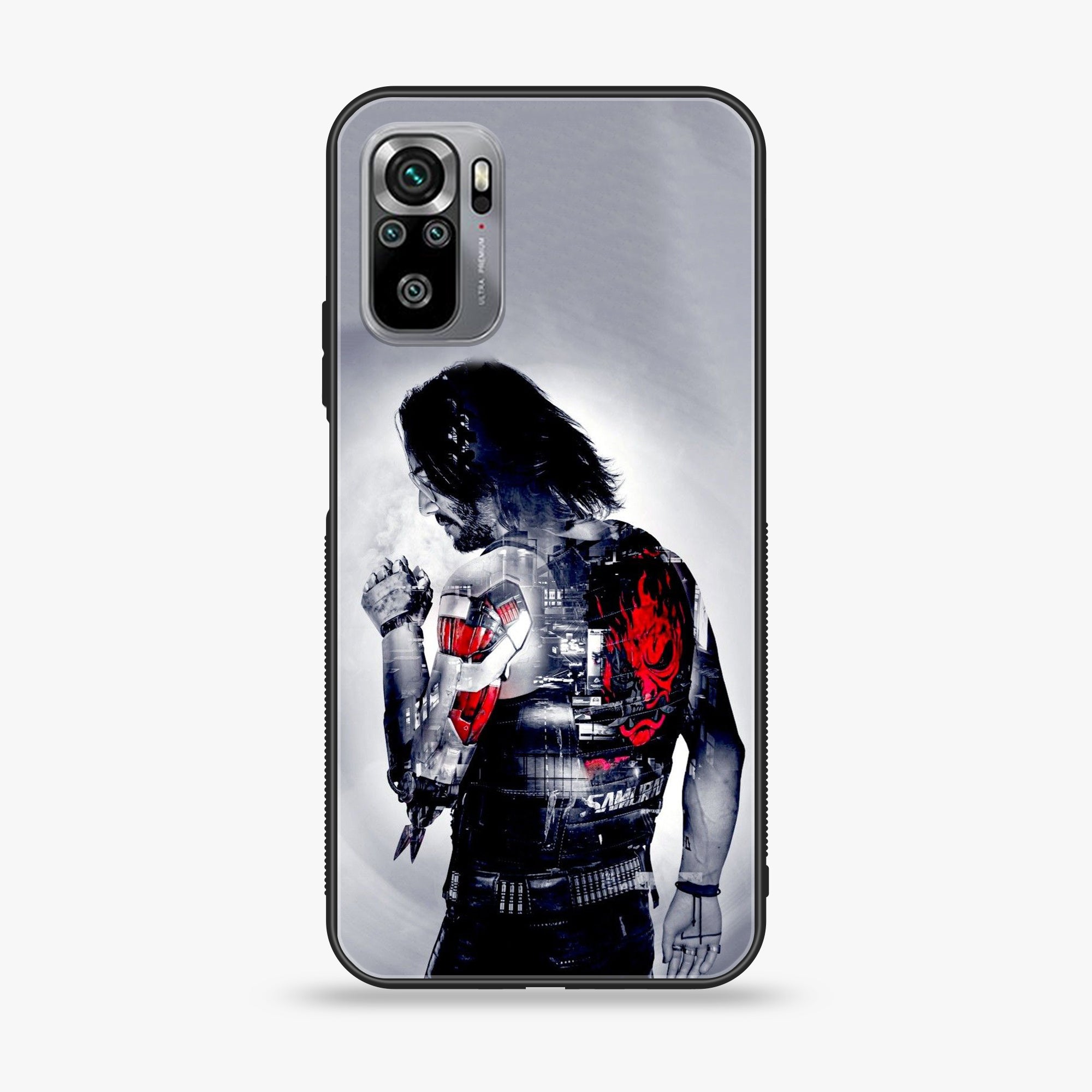 Xiaomi Redmi Note 10S- Cybernetic Warrior Series - Premium Printed Glass soft Bumper shock Proof Case