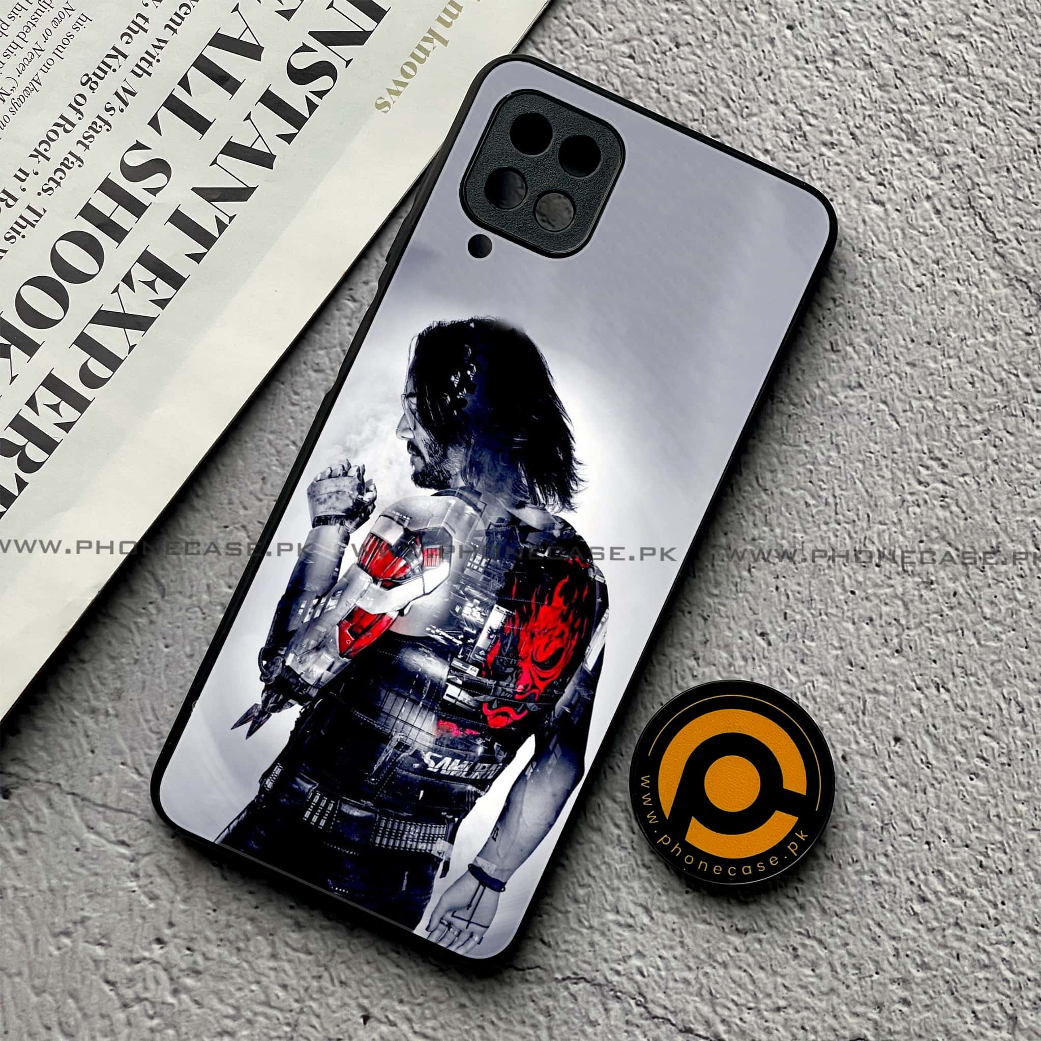 Samsung Galaxy A12 / A12 Nacho - Cybernetic Warrior Series - Premium Printed Glass soft Bumper shock Proof Case