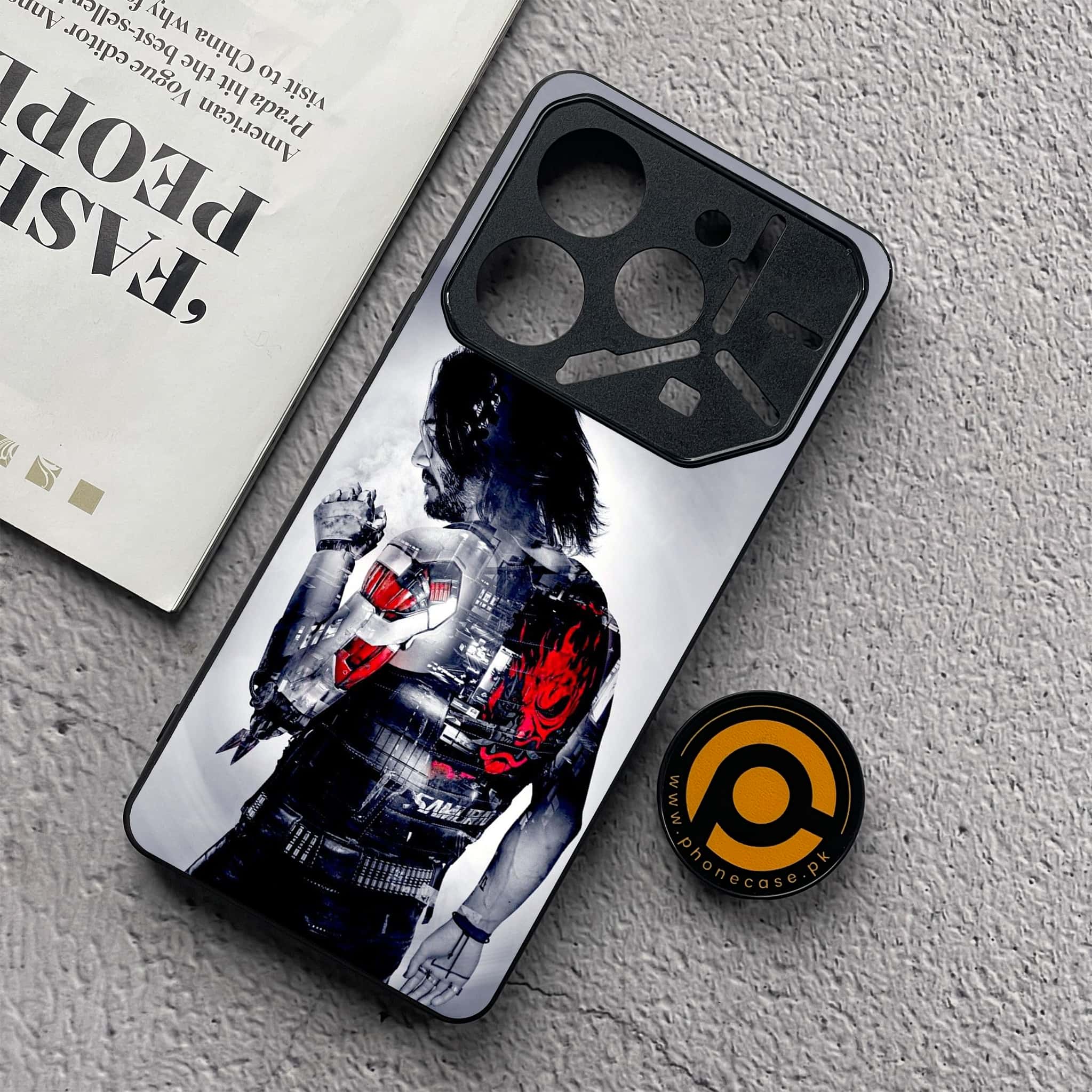 Tecno Pova 6 Neo - Cybernetic Warrior Series - Premium Metal  Printed soft Bumper shock Proof Case