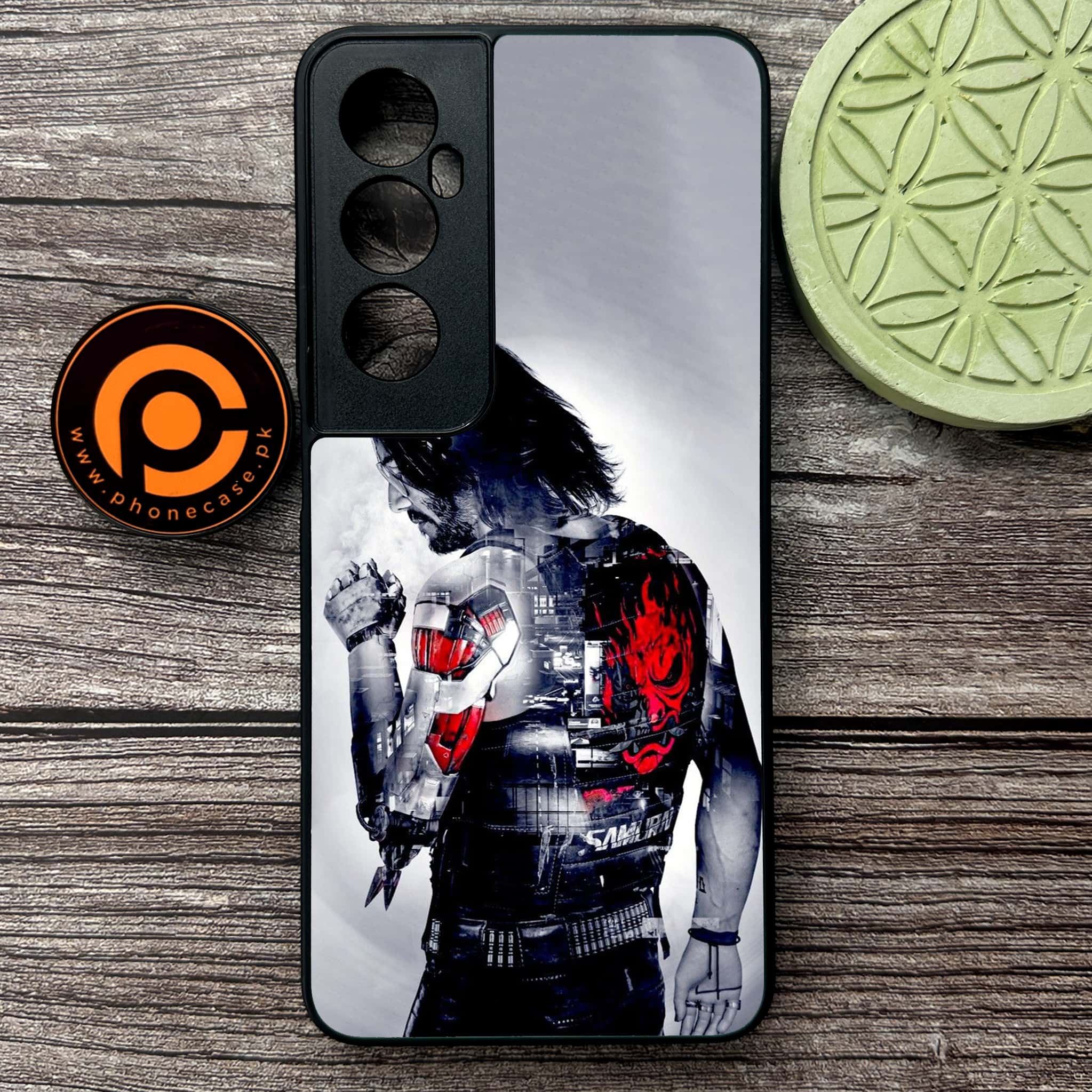 Realme C65  - Cybernetic Warrior Series - Premium Metal Printed soft Bumper shock Proof Case