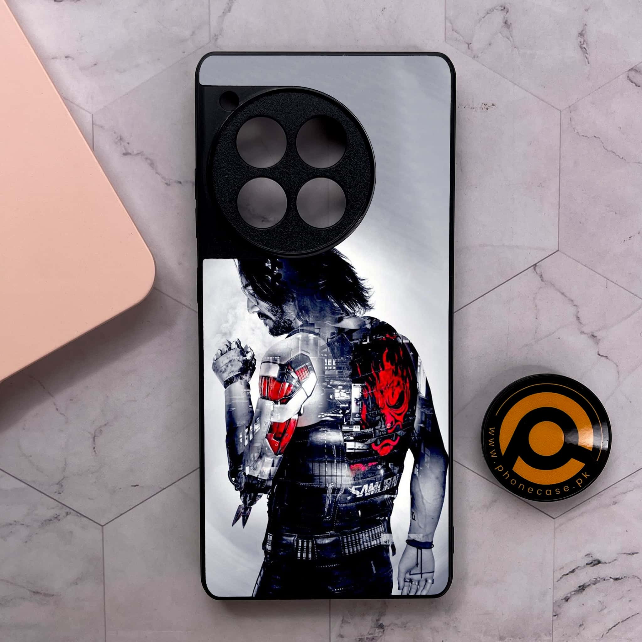 OnePlus 12R - Cybernetic Warrior Series - Premium Metal Printed soft Bumper shock Proof Case