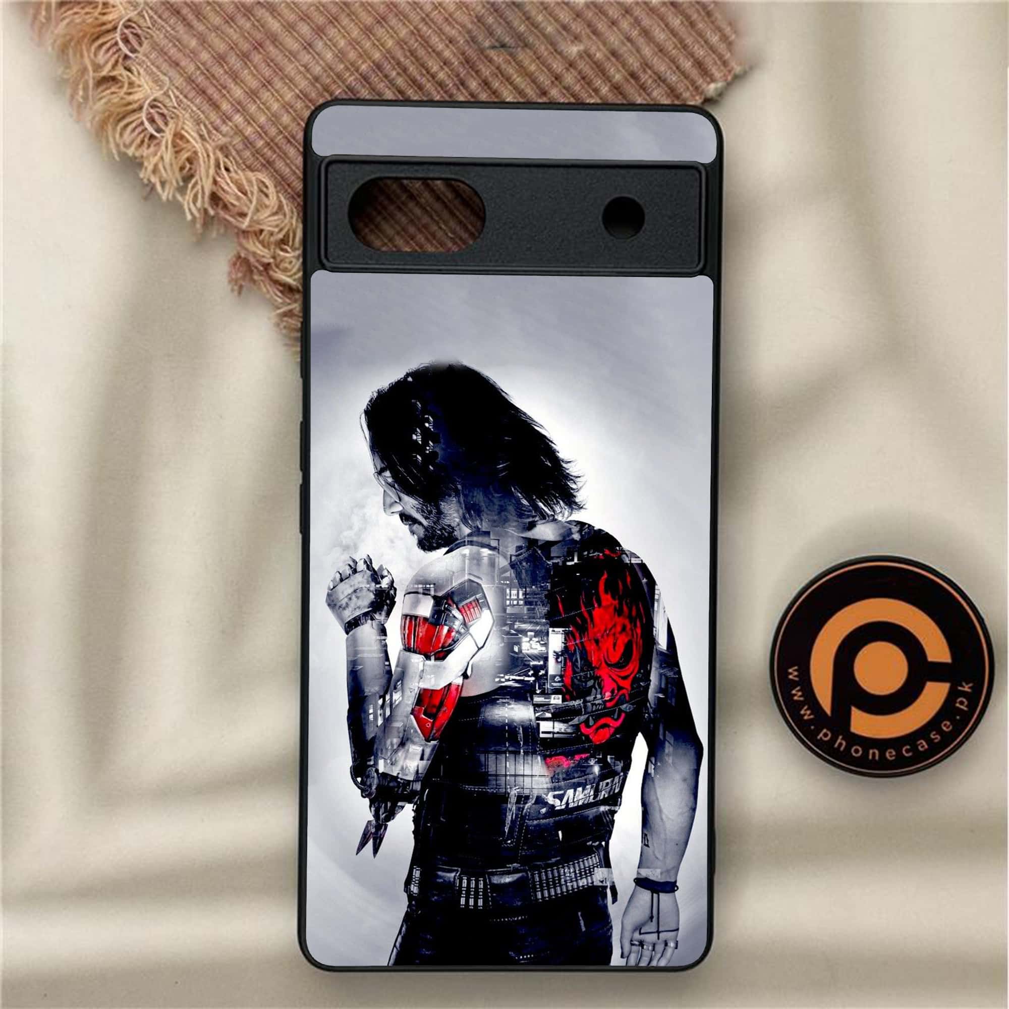 Google Pixel 6A - Cybernetic Warrior Series - Premium Metal Printed soft Bumper Shock Proof Case