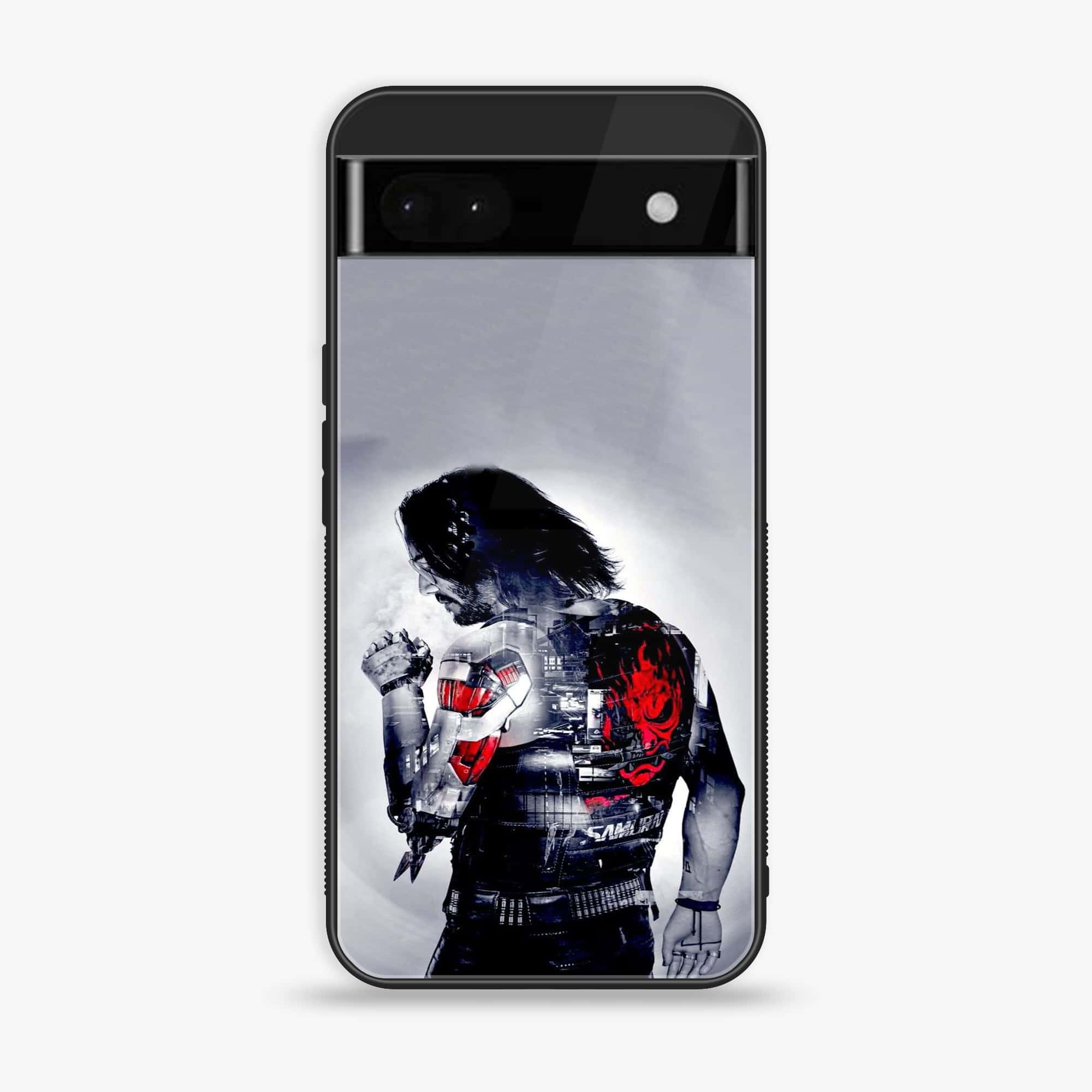 Google Pixel 6A - Cybernetic Warrior Series - Premium Metal Printed soft Bumper Shock Proof Case