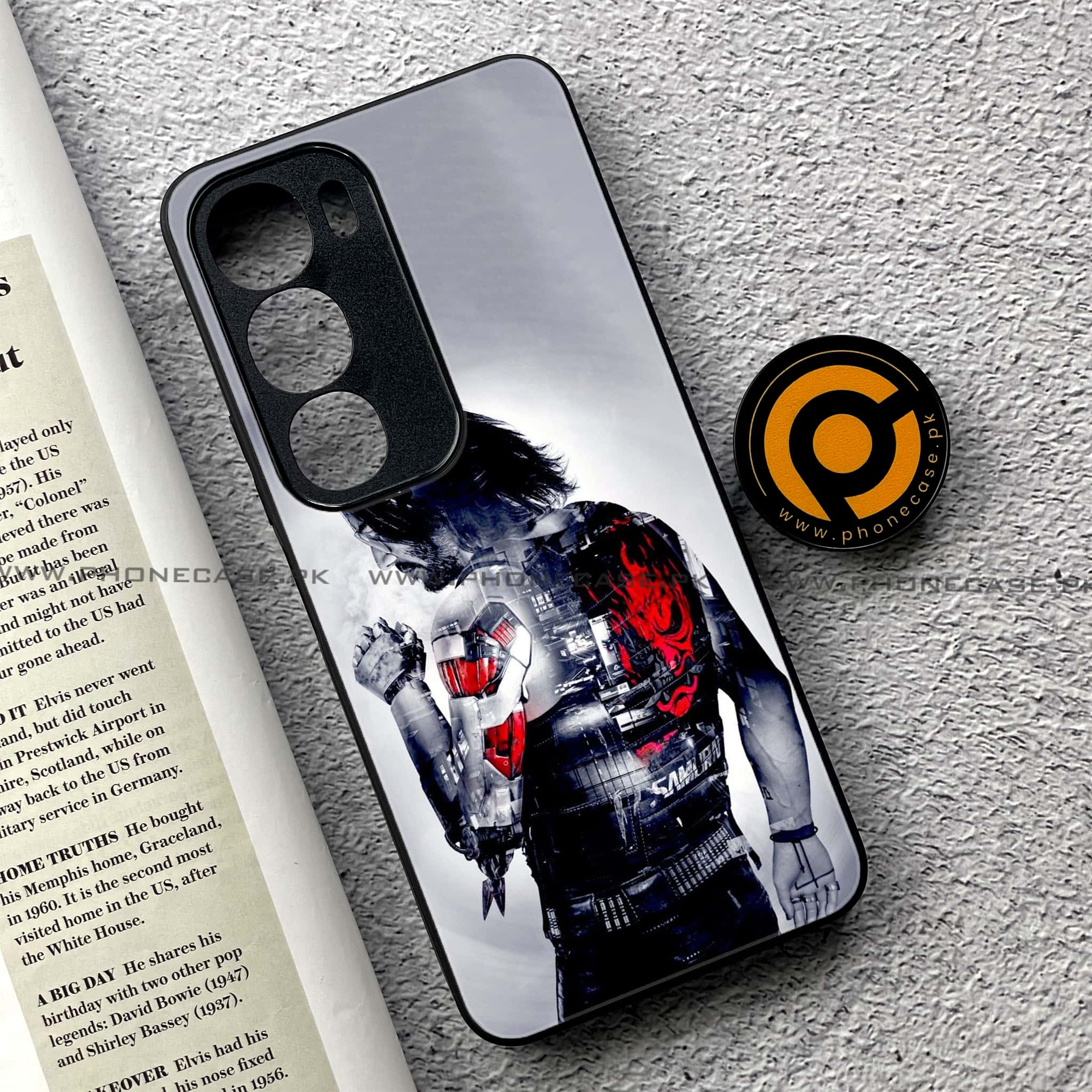 Vivo Y19s Pro - Cybernetic Warrior Series - Premium Metal Printed soft Bumper shock Proof Case