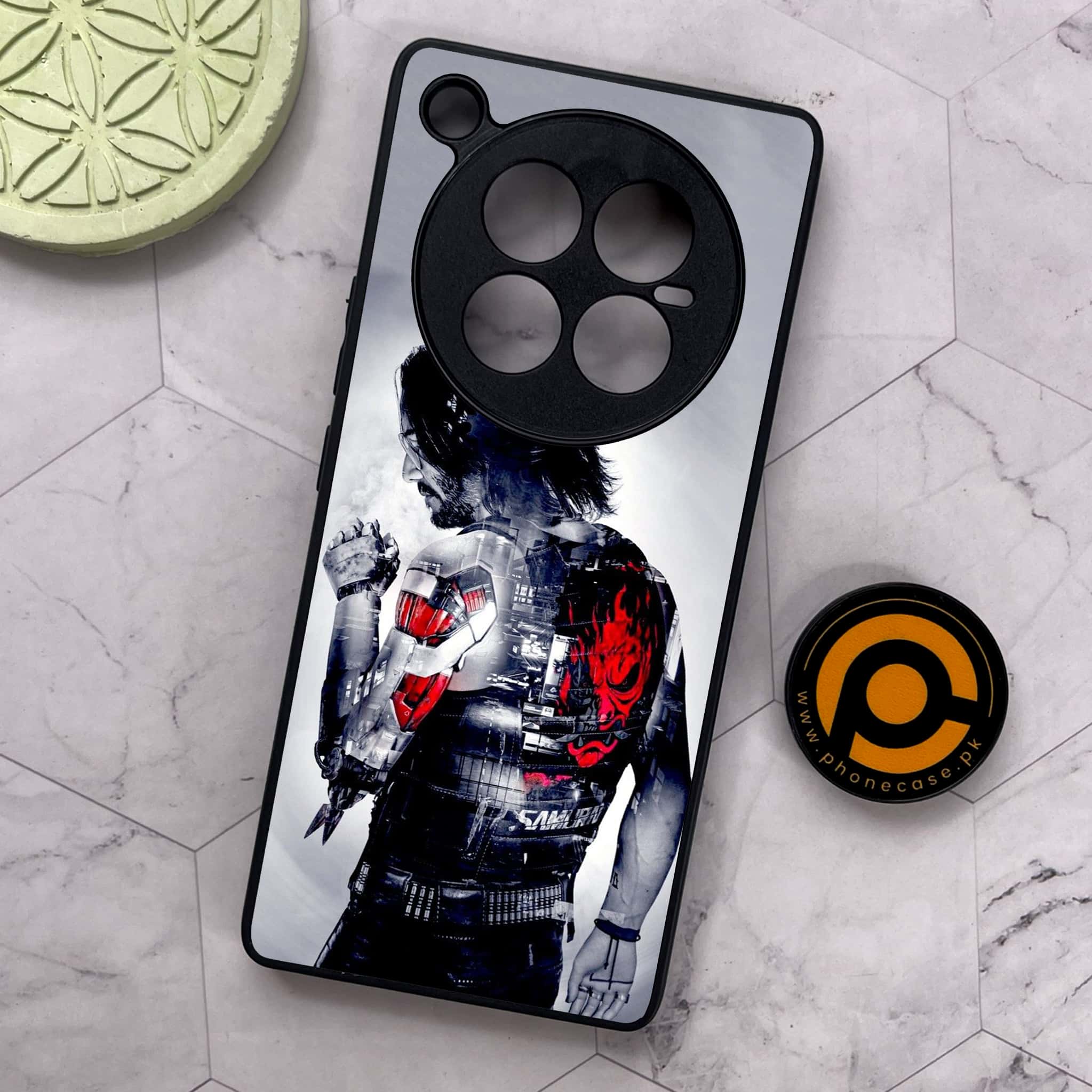 Infinix Zero 40 5G - Cybernetic Warrior Series - Premium Metal Printed soft Bumper shock Proof Case