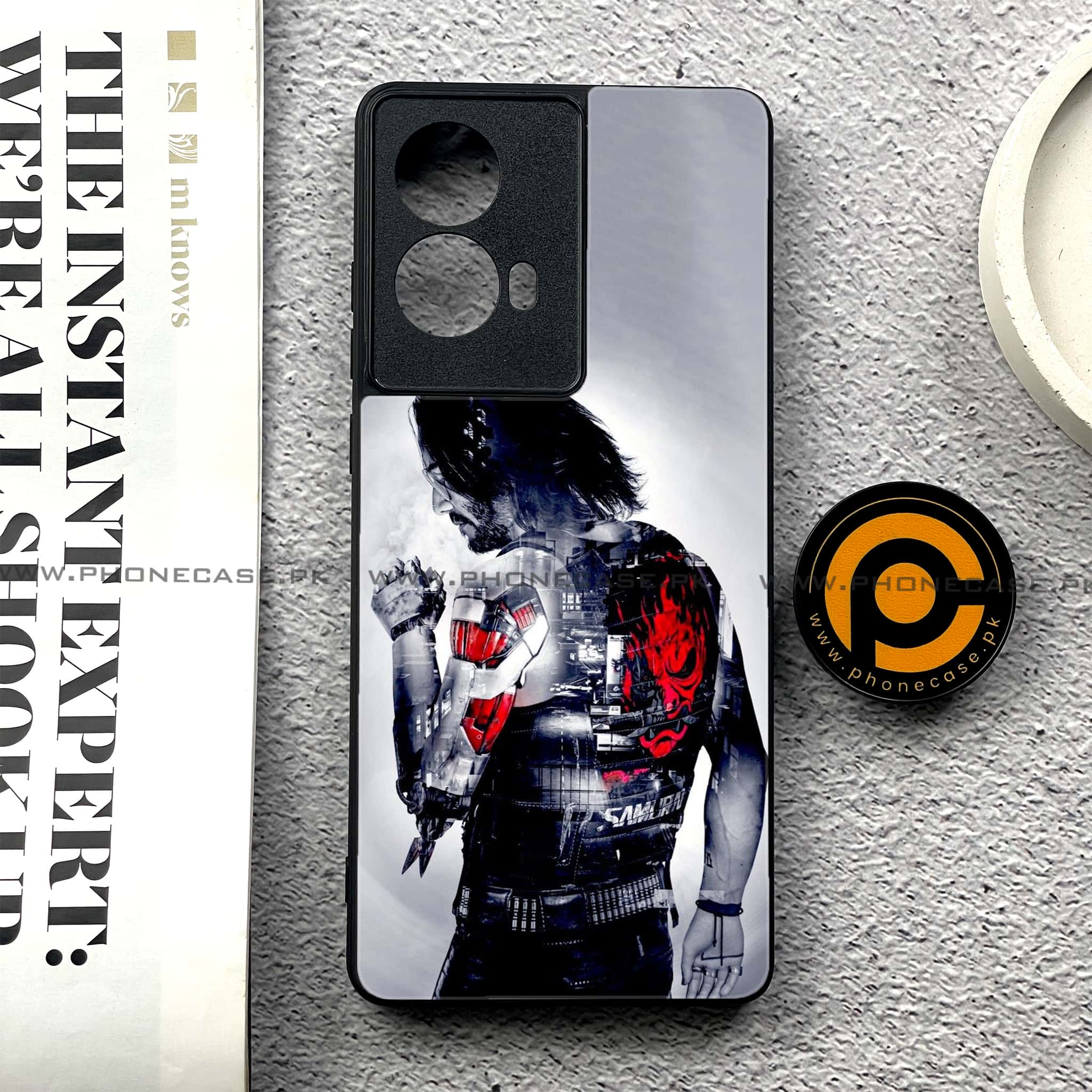 Moto G85 - Cybernetic Warrior Series - Premium Printed Glass soft Bumper shock Proof Case