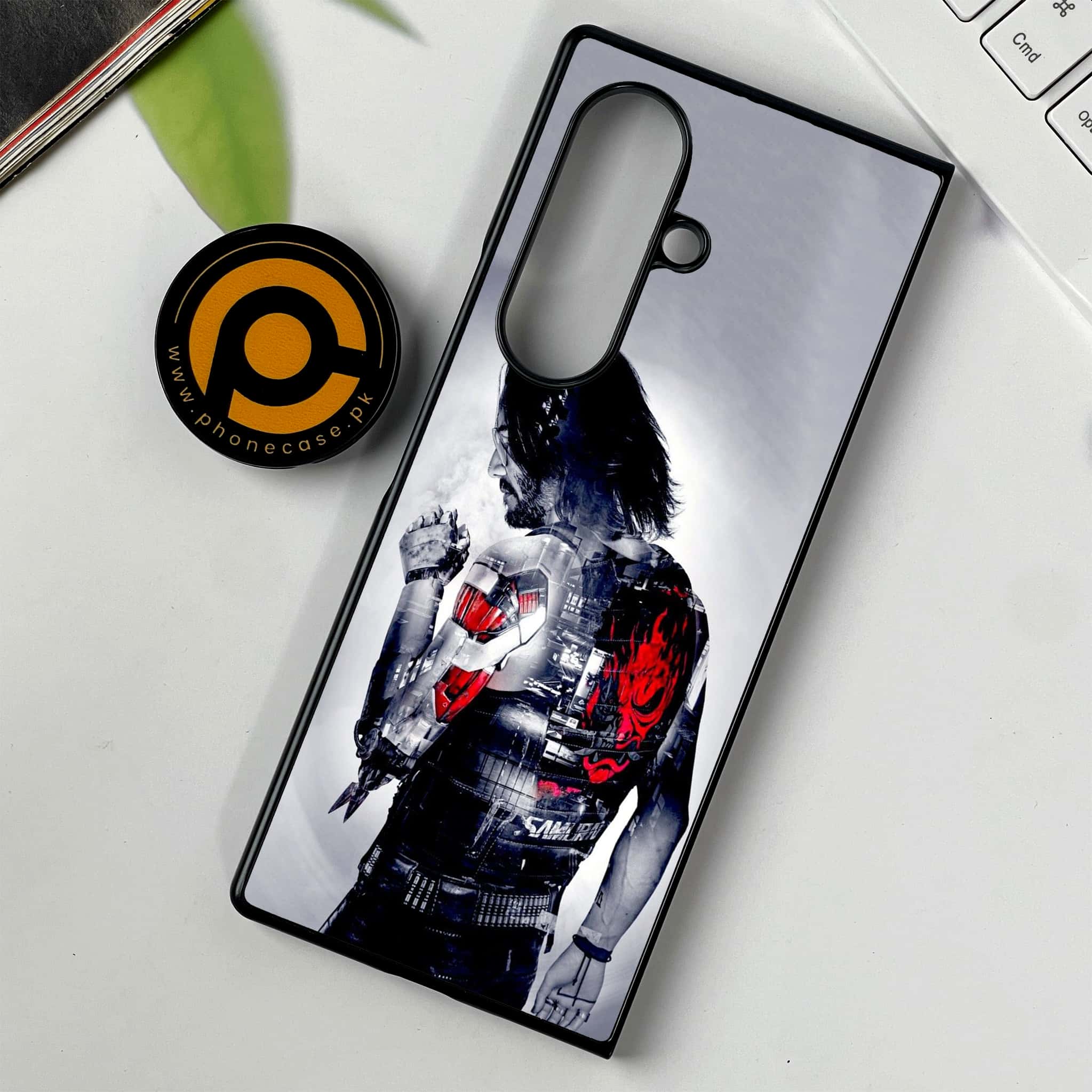 Samsung Galaxy Z Fold 7 - Cybernetic Warrior Series - Premium Metal Printed soft Bumper shock Proof Case