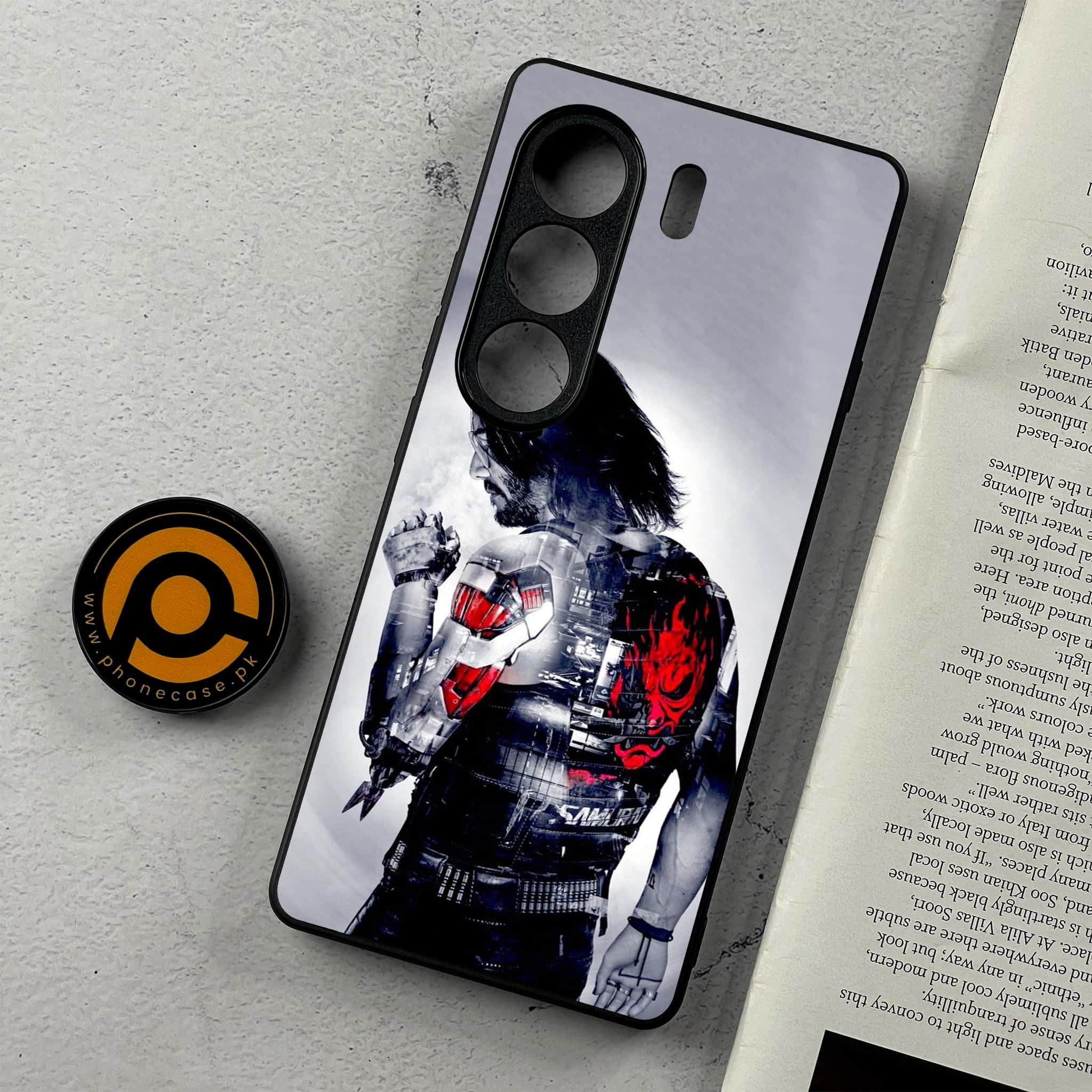 Tecno Camon 40 Pro - Cybernetic Warrior Series - Premium Metal Printed Soft Bumper Shockproof Case