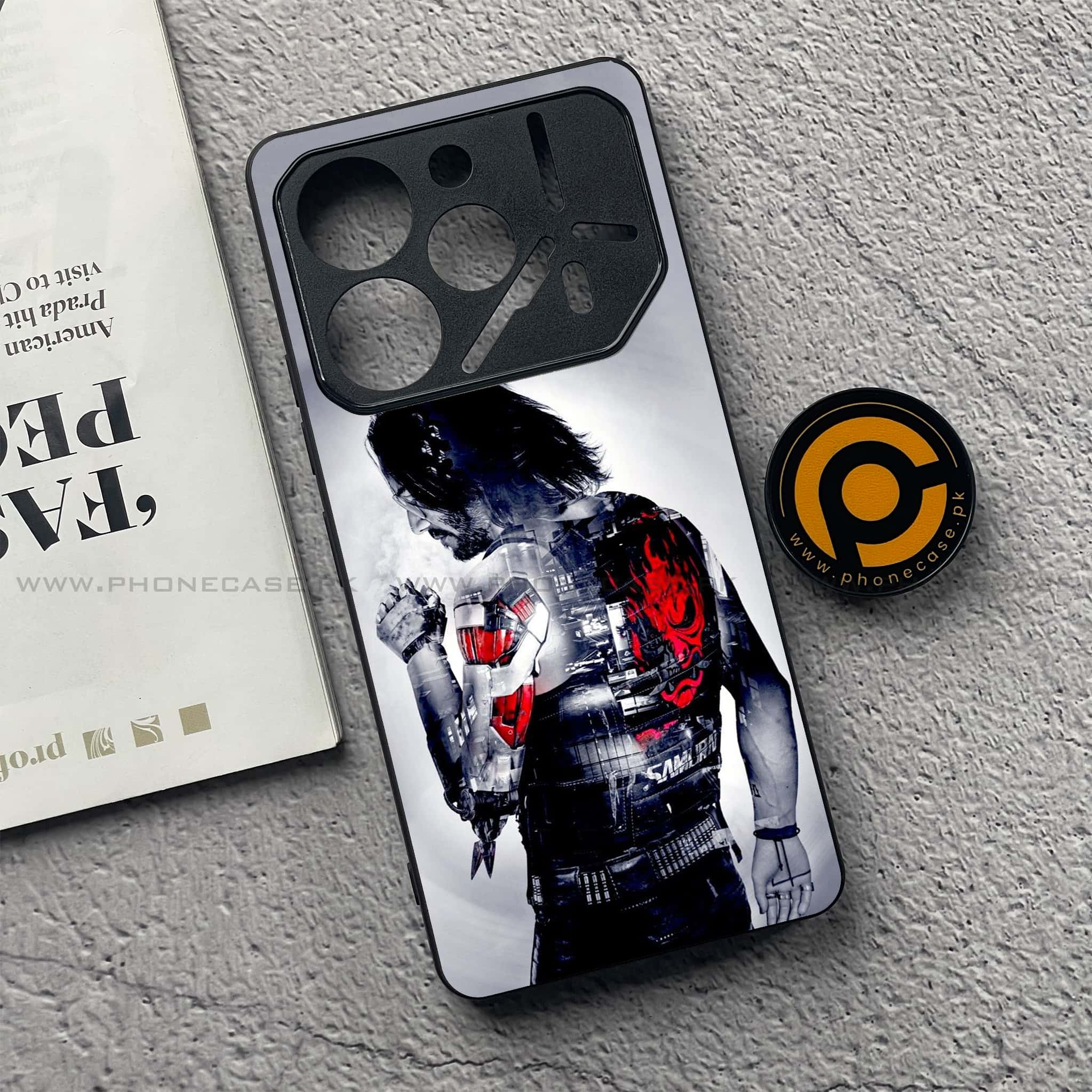 Tecno Pova 6 Pro - Cybernetic Warrior Series - Premium Printed Glass soft Bumper shock Proof Case