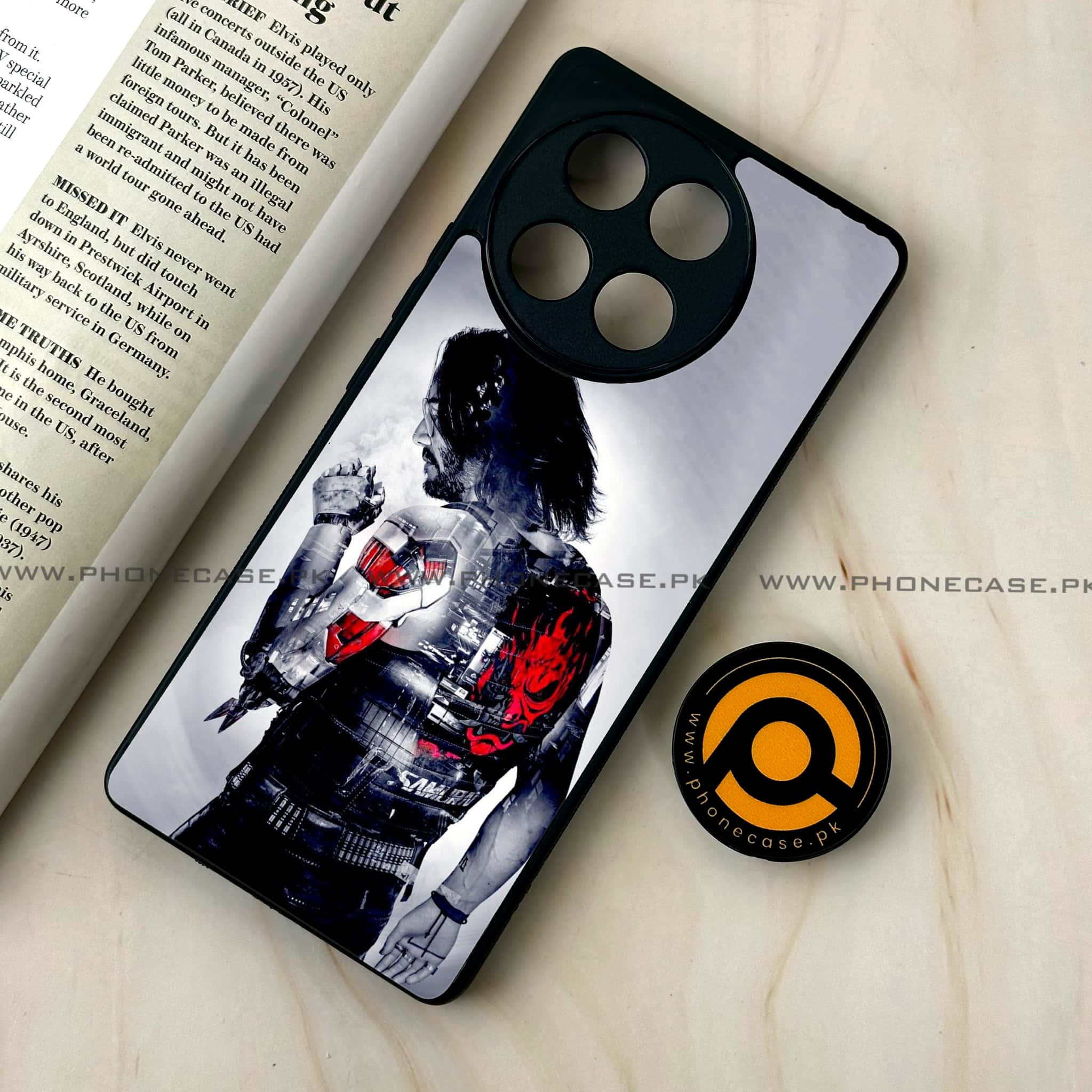 Tecno Camon 30s - Cybernetic Warrior Series - Premium Metal Printed soft Bumper shock Proof Case