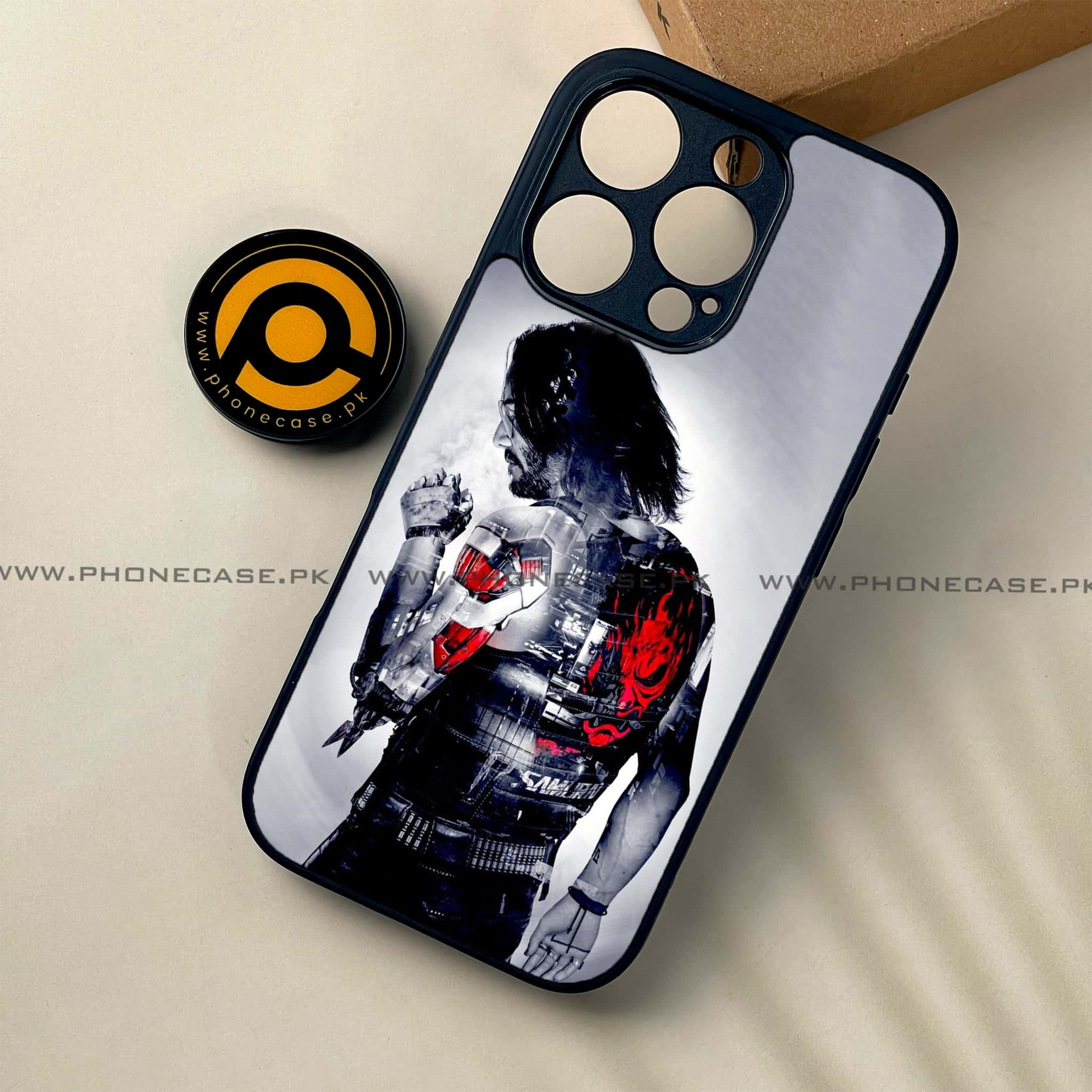 iPhone 16 Pro - Cybernetic Warrior Series - Premium Printed Glass soft Bumper shock Proof Case