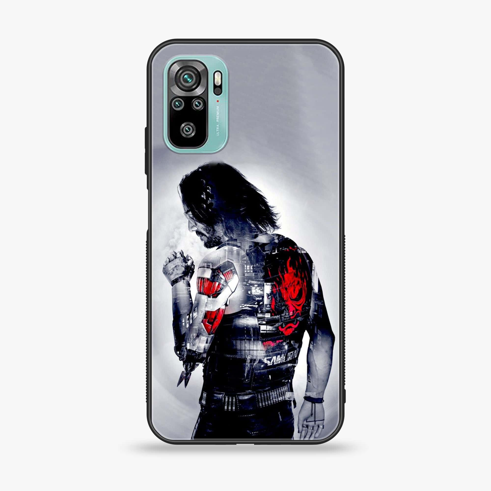 Xiaomi Redmi Note 10 - Cybernetic Warrior Series - Premium Printed Glass soft Bumper shock Proof Case