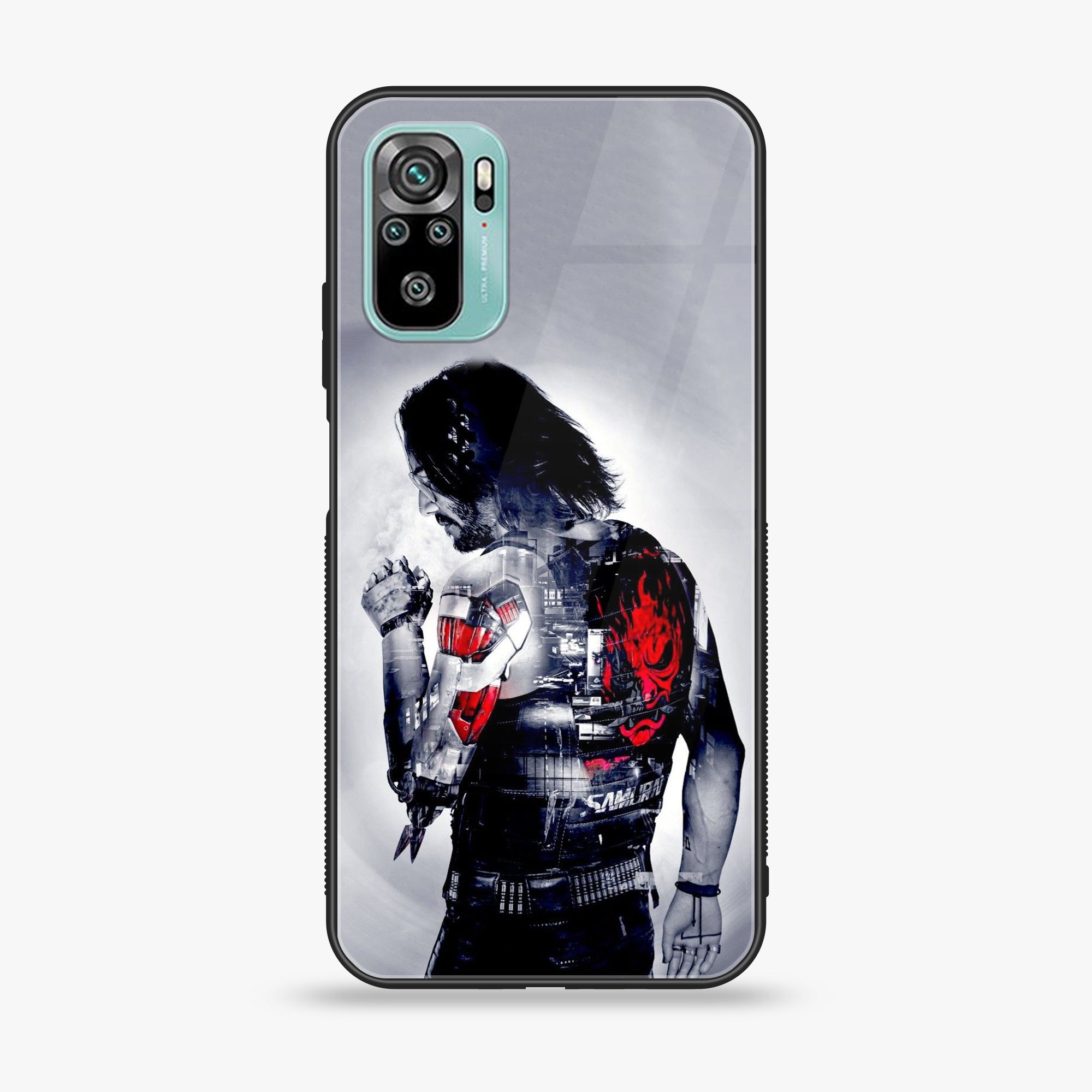 Redmi 10 - Cybernetic Warrior Series - Premium Printed Glass soft Bumper shock Proof Case