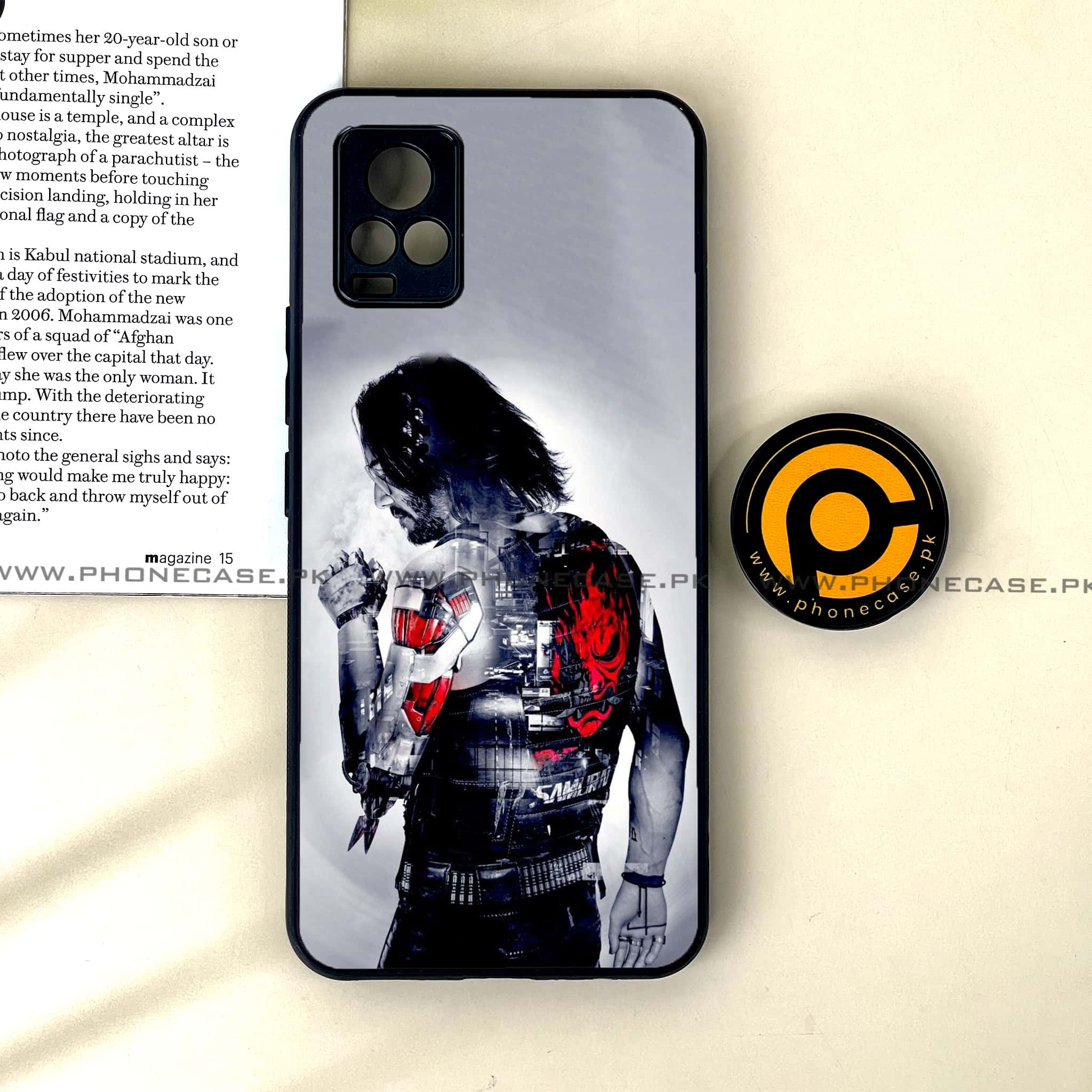 Vivo V20 - Cybernetic Warrior Series - Premium Printed Glass soft Bumper shock Proof Case