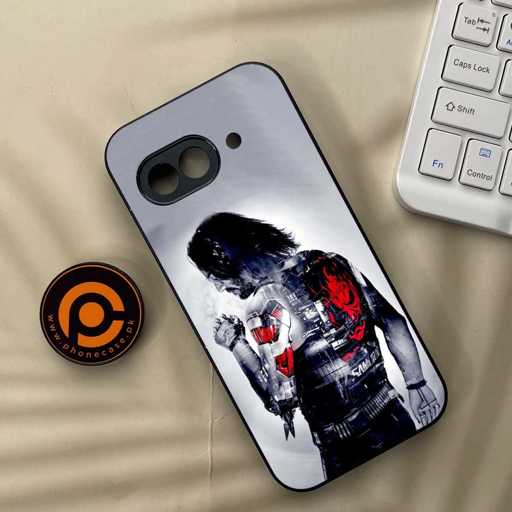 Google Pixel 9a - Cybernetic Warrior Series - Premium Metal Printed soft Bumper Shock Proof Case