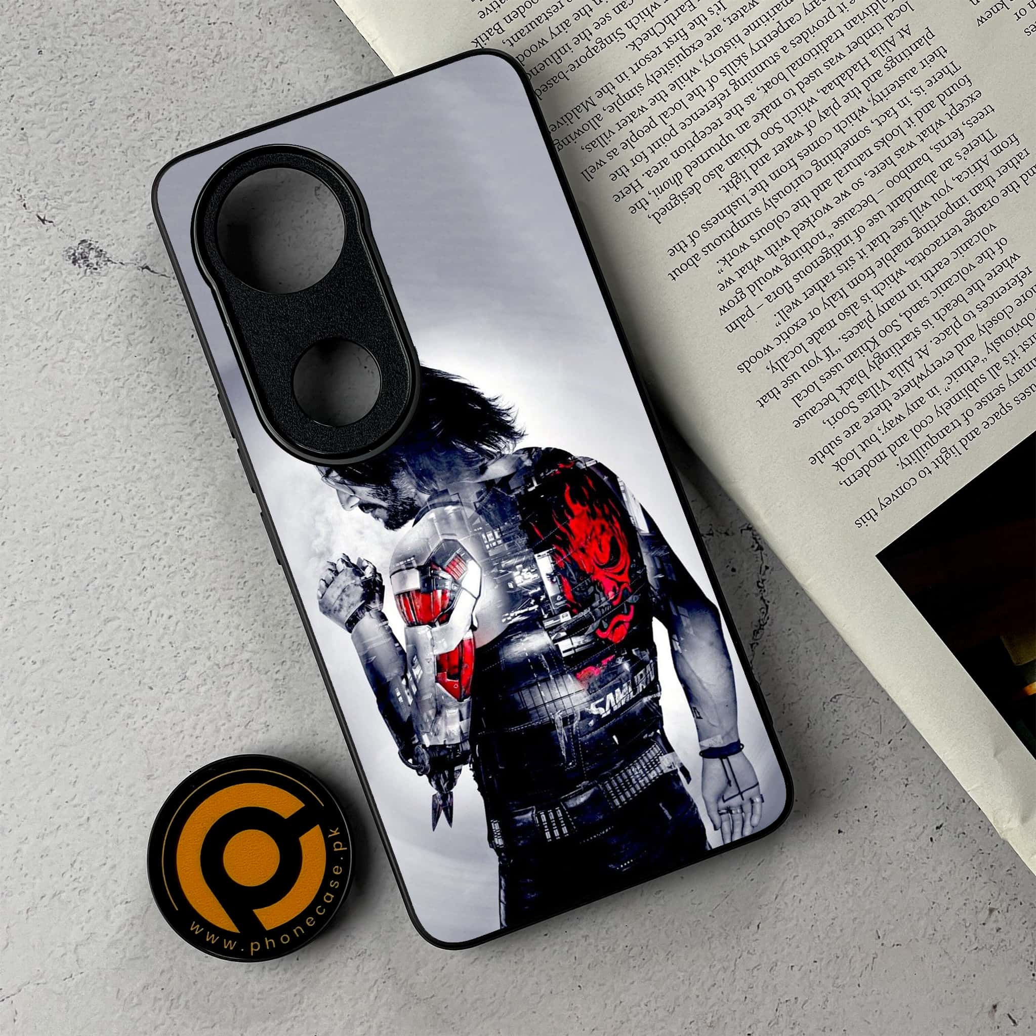 Vivo V50 - Cybernetic Warrior Series - Premium Metal Printed Soft Bumper Shockproof Case
