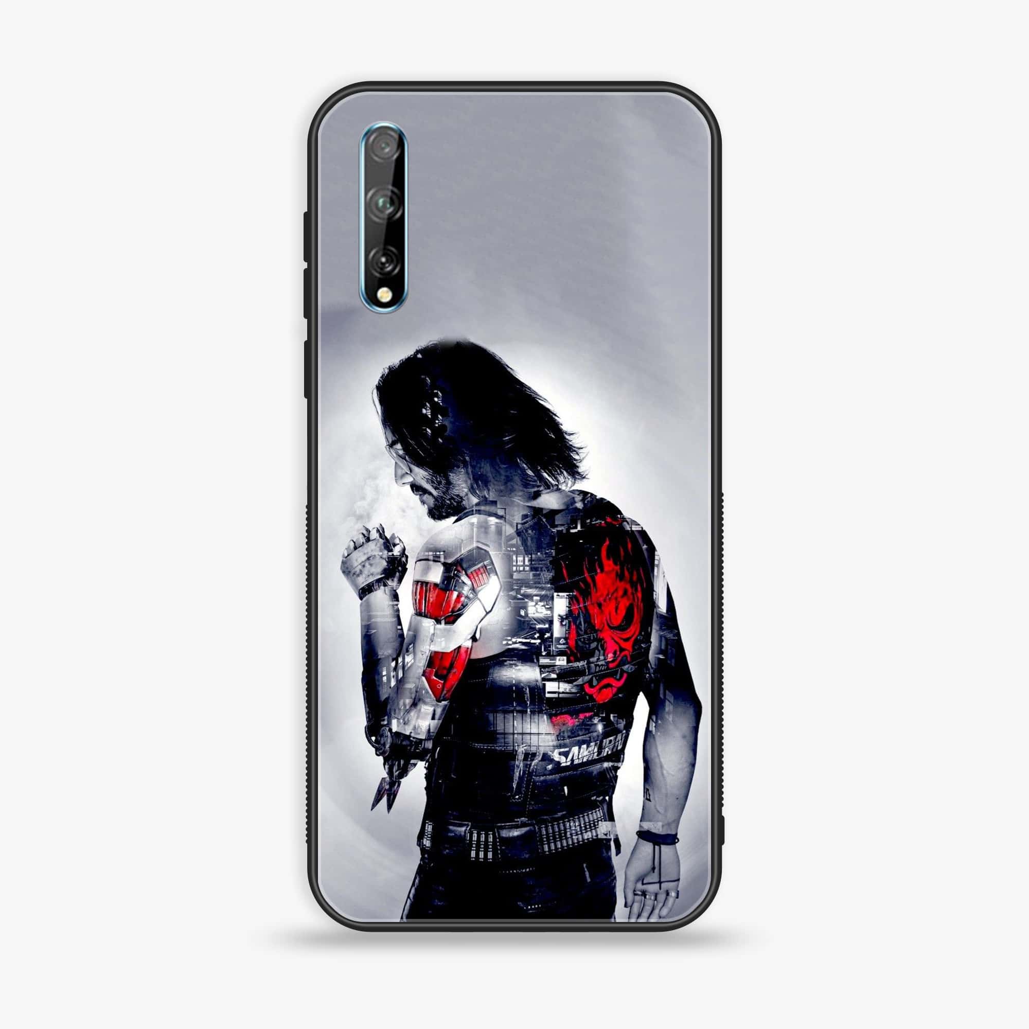 Huawei Y8p - Cybernetic Warrior Series - Premium Printed Glass soft Bumper shock Proof Case