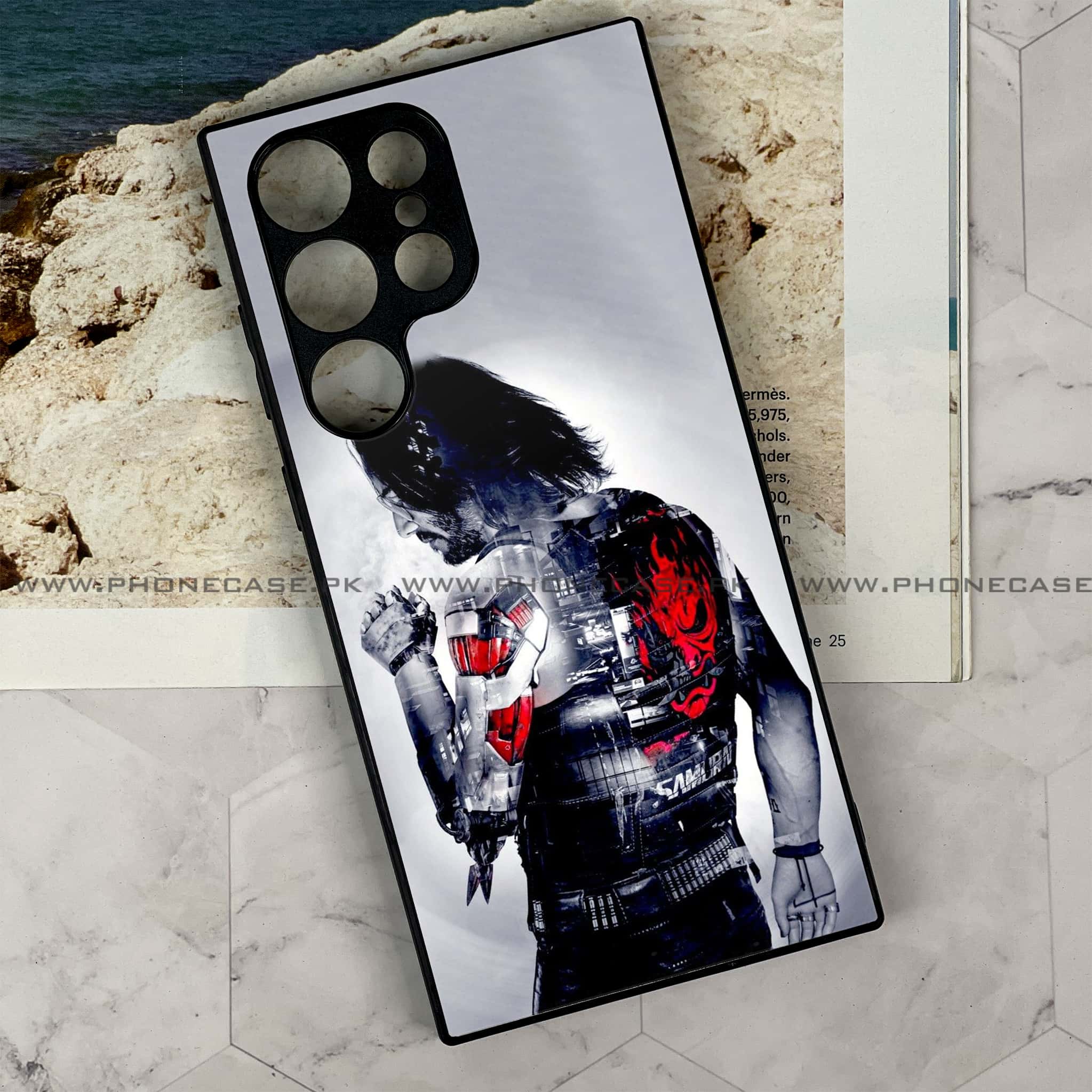 Samsung Galaxy S24 Ultra - Cybernetic Warrior Series - Premium Metal Printed soft Bumper shock Proof Case