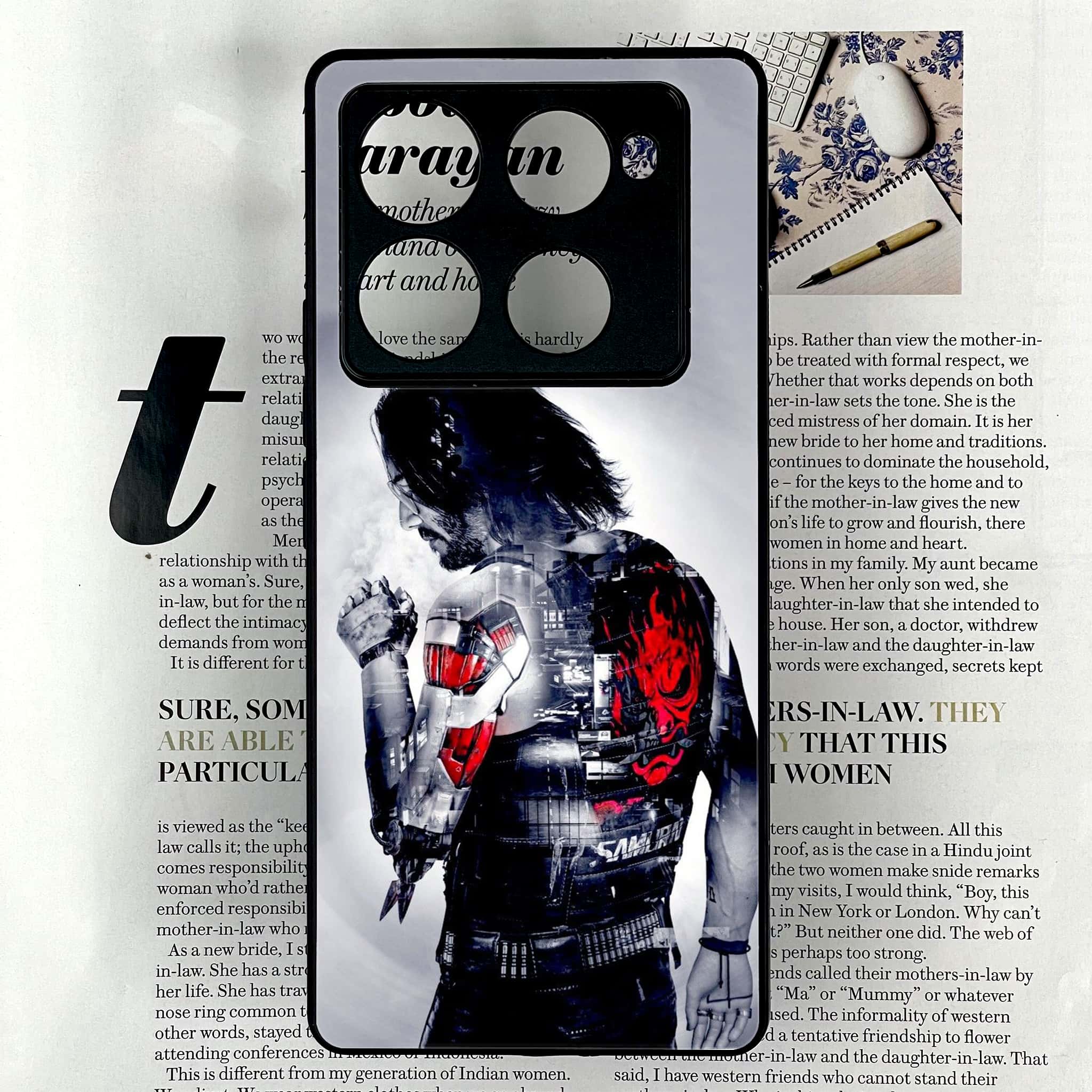 Infinix Note 40 Pro Plus - Cybernetic Warrior Series - Premium Metal Printed soft Bumper shock Proof Case