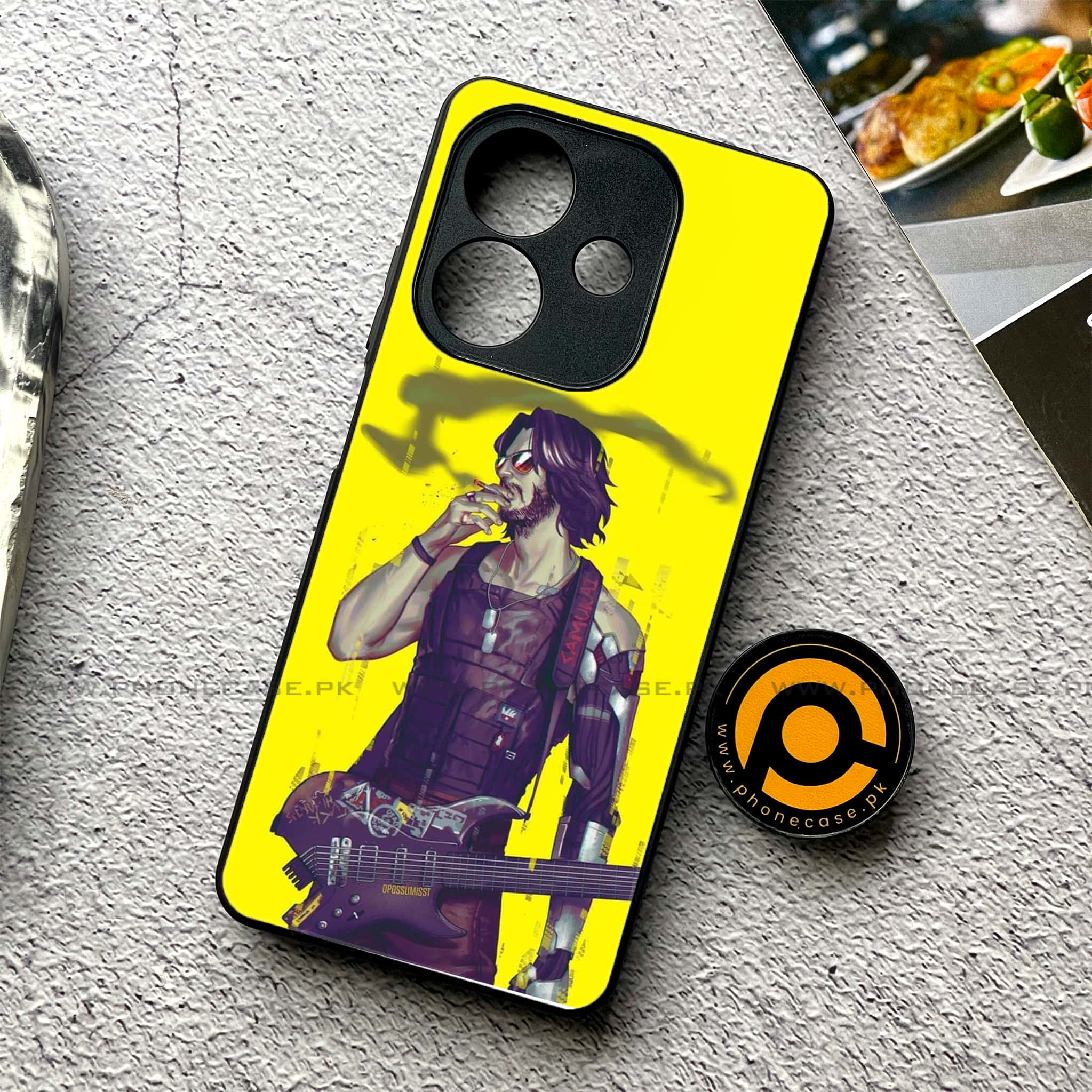Oppo A5i - Cybernetic Warrior Series - Premium Metal Printed soft Bumper shock Proof Case