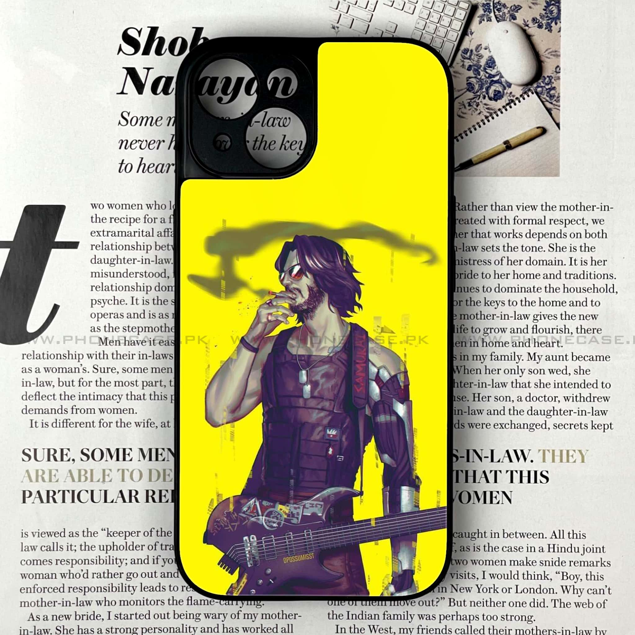 iPhone 14 - Cybernetic Warrior Series - Premium Printed Glass soft Bumper shock Proof Case