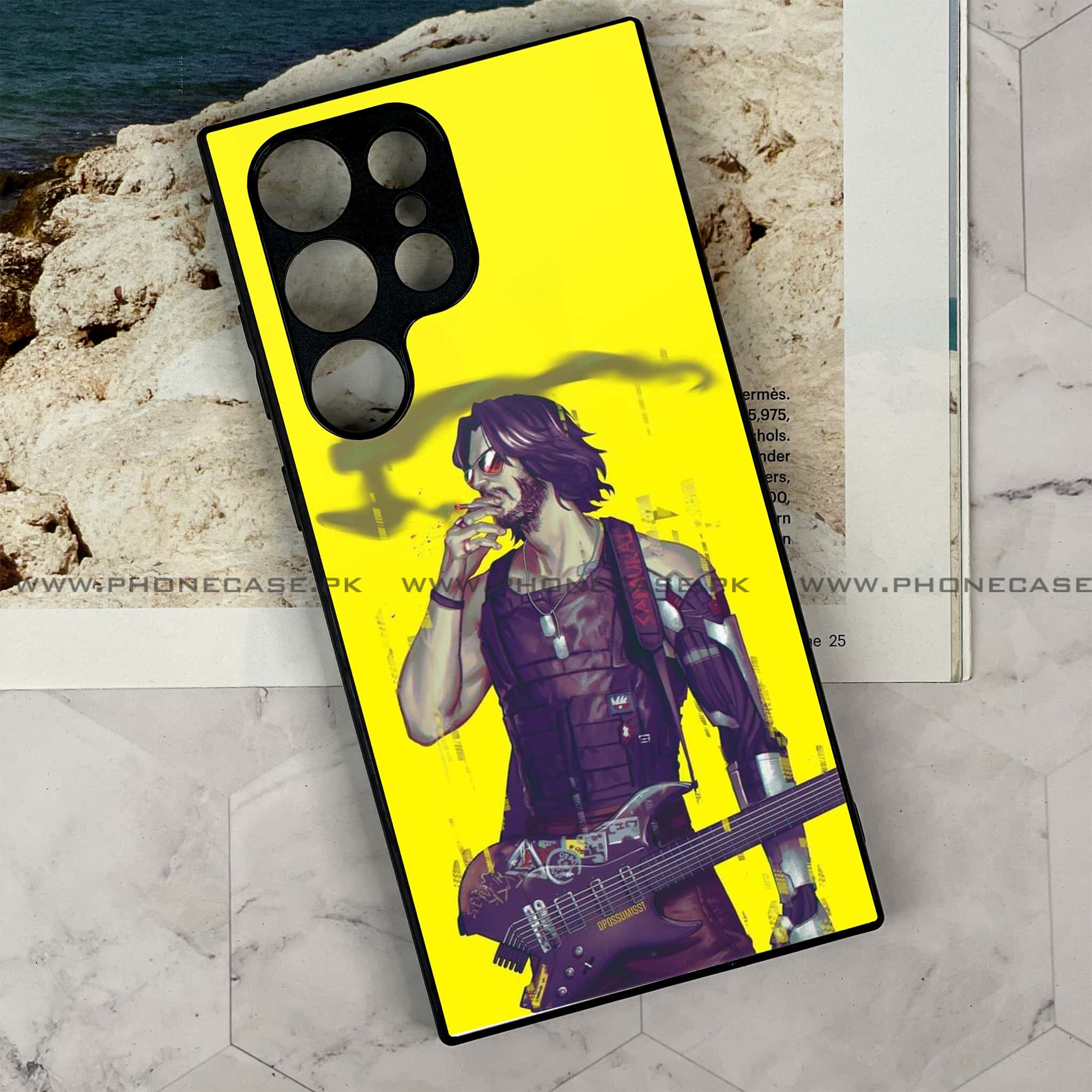 Samsung Galaxy S22 Ultra - Cybernetic Warrior Series - Premium Metal Printed soft Bumper shock Proof Case