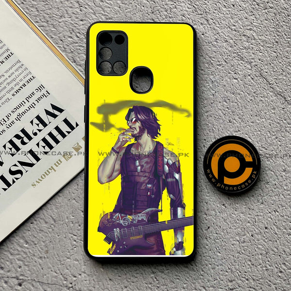Samsung Galaxy A21s - Cybernetic Warrior Series - Premium Printed Glass soft Bumper shock Proof Case