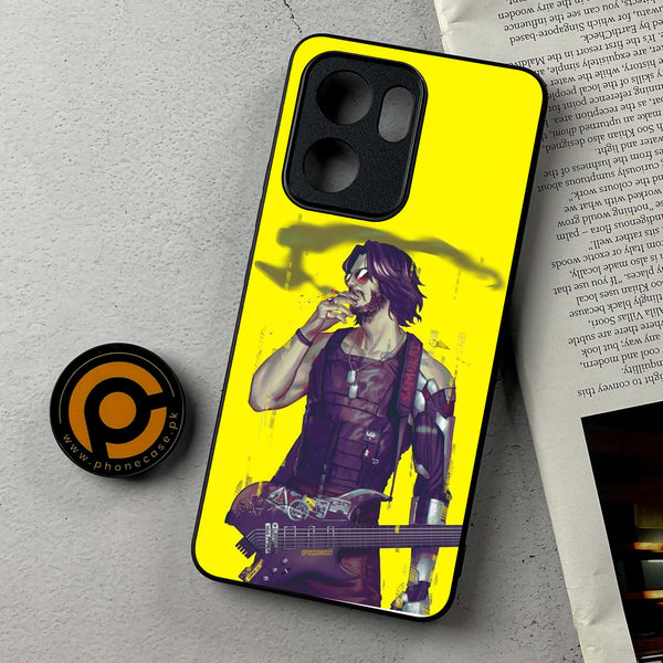 Oppo A5x - Cybernetic Warrior Series - Premium Metal Printed Soft Bumper Shockproof Case