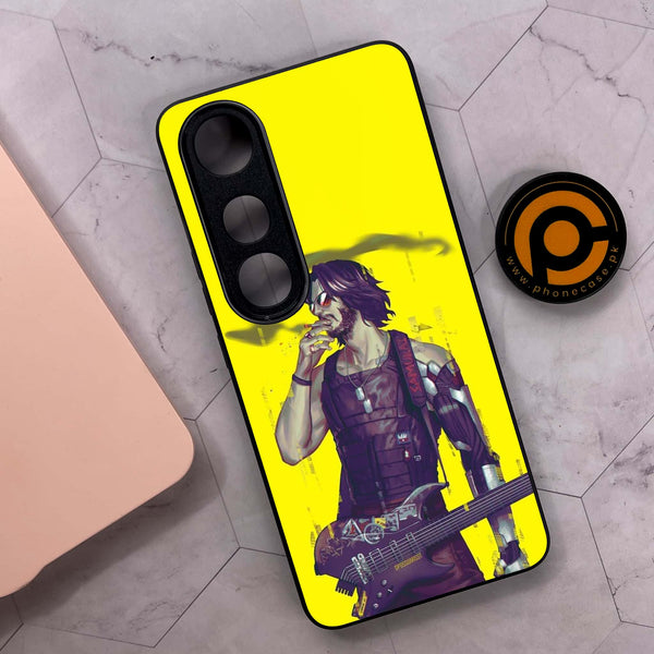 Vivo V50 Lite - Cybernetic Warrior Series - Premium Metal Printed soft Bumper shock Proof Case