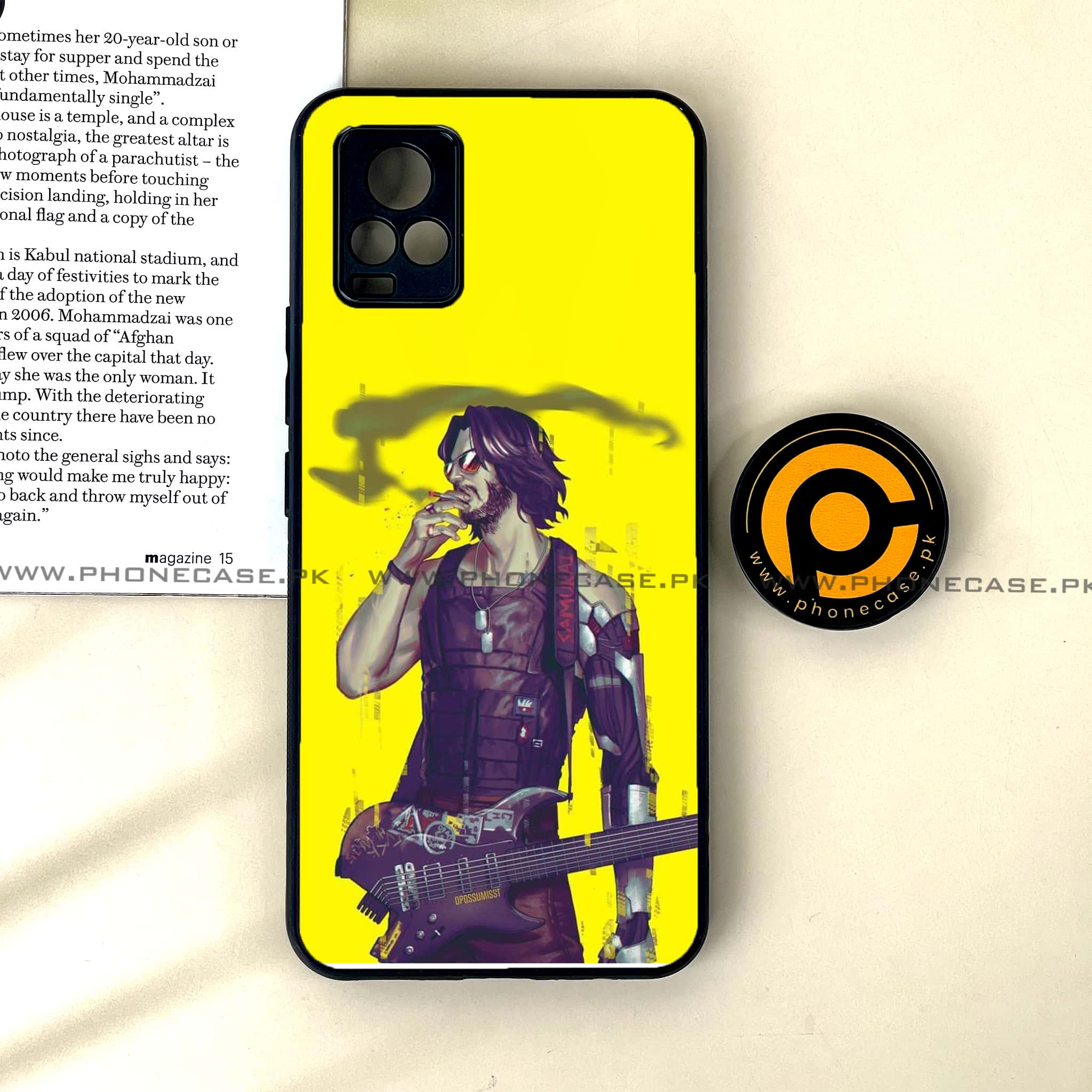 Vivo V20 - Cybernetic Warrior Series - Premium Printed Glass soft Bumper shock Proof Case