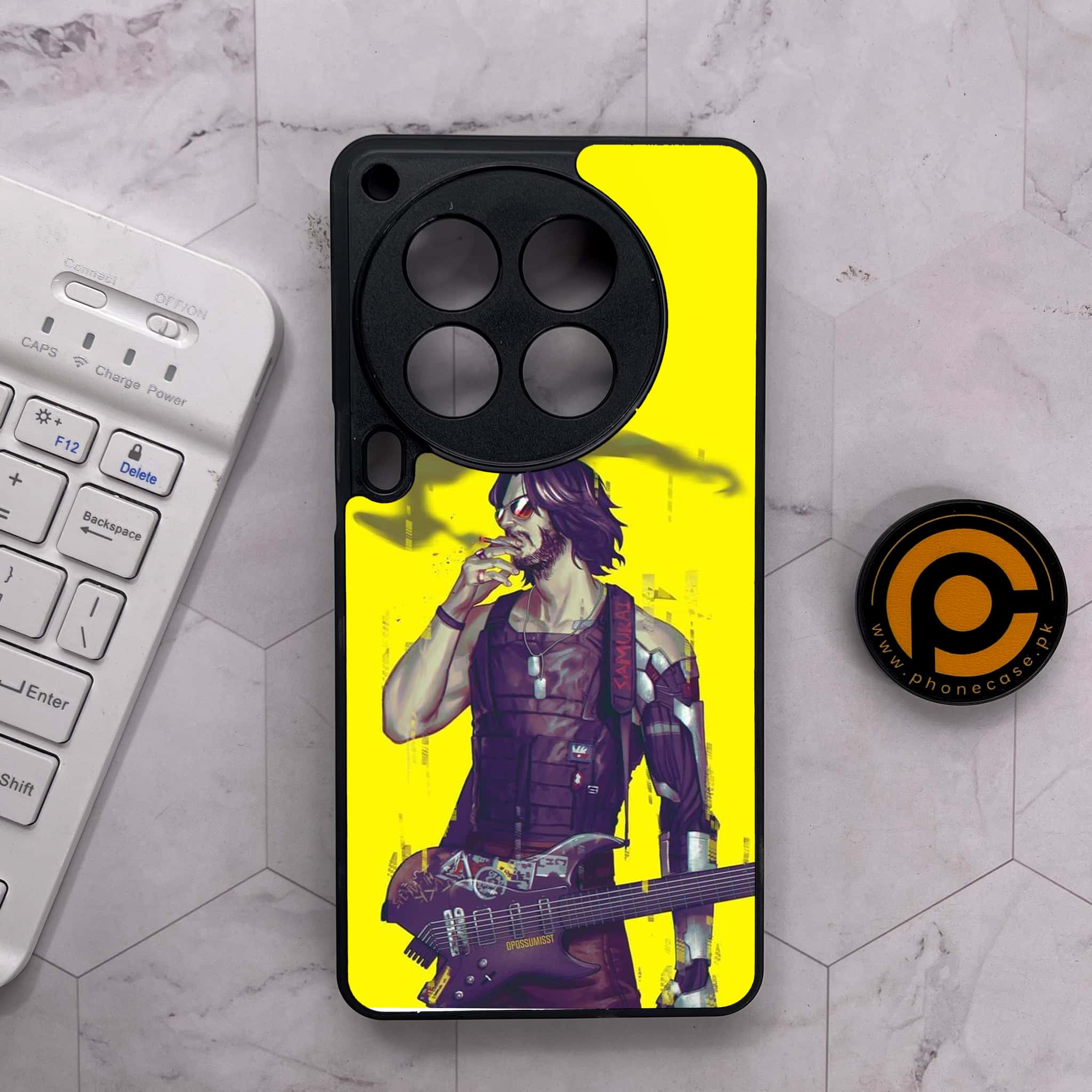 Tecno Camon 30 Premier - Cybernetic Warrior Series - Premium Metal Printed soft Bumper shock Proof Case
