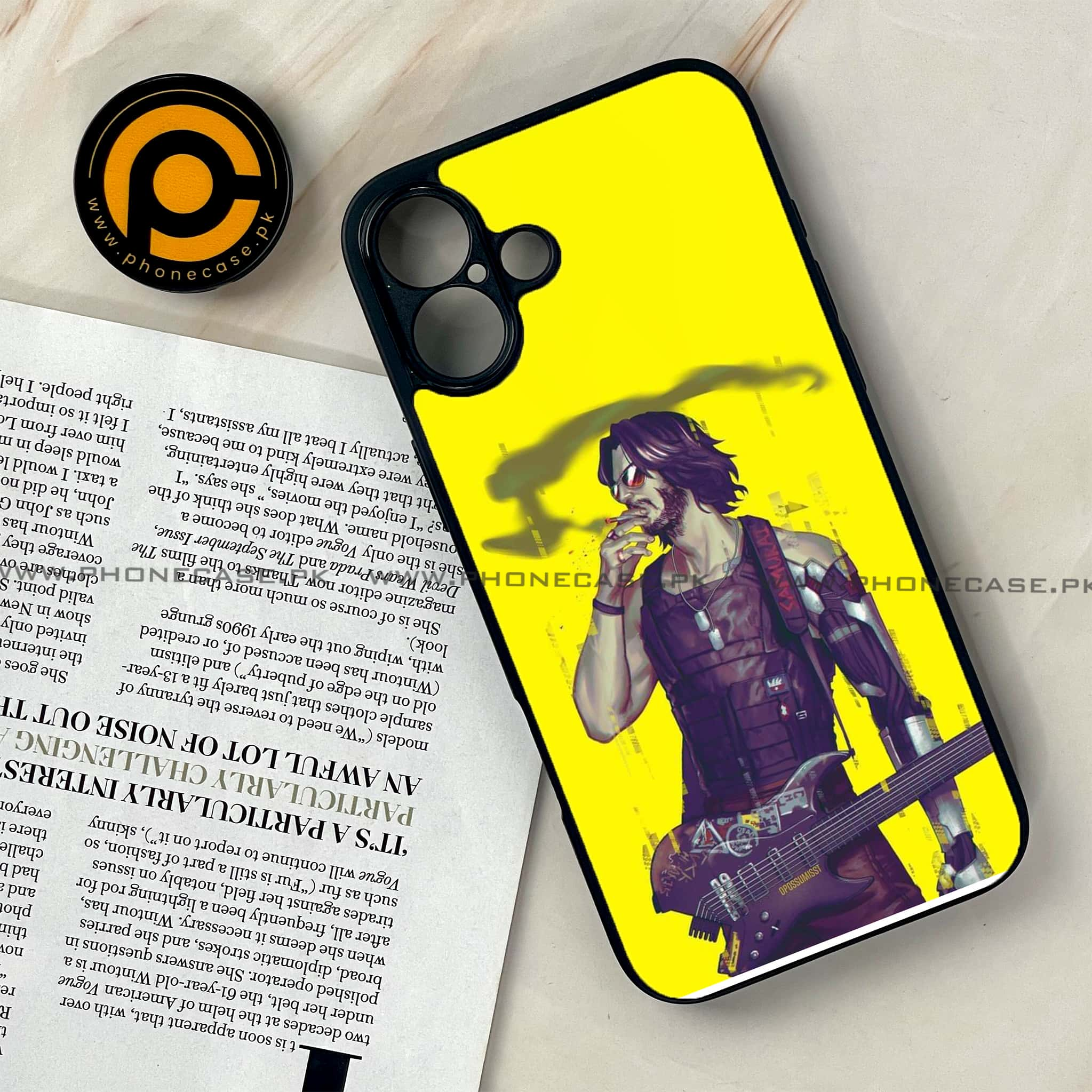 iPhone 16 Plus - Cybernetic Warrior Series - Premium Printed Glass soft Bumper shock Proof Case