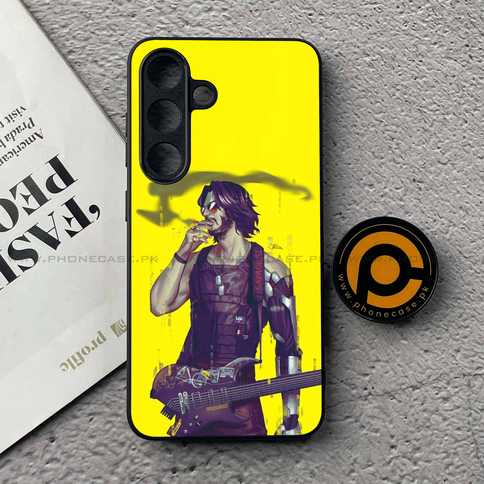 Samsung Galaxy S25 FE - Cybernetic Warrior Series - Premium Metal Printed soft Bumper shock Proof Case